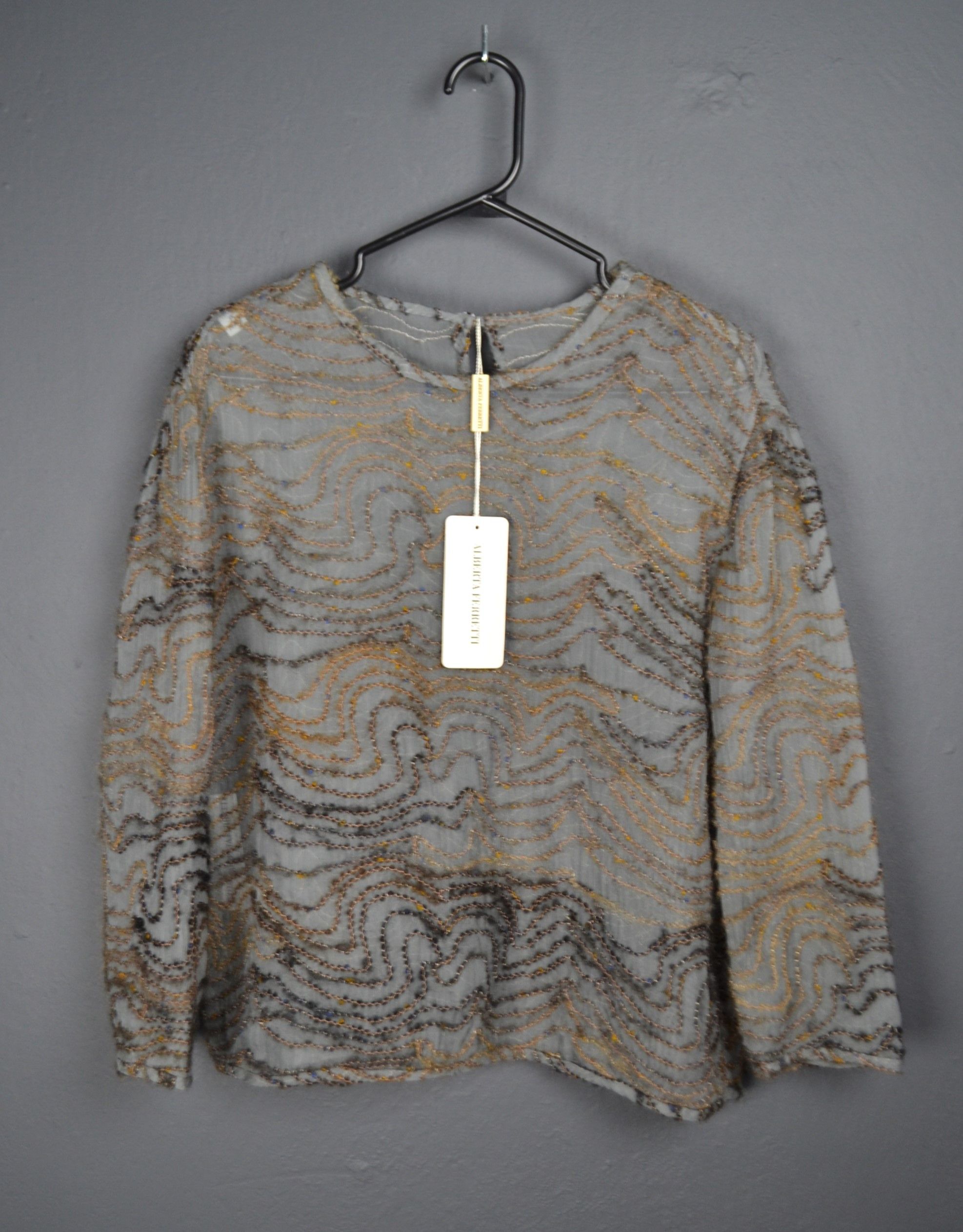 Alberta Ferretti Alberta Ferretti Vintage NWT Silk Wool Top Sweater 46 IT Size L / US 10 / IT 46 - 2 Thumbnail