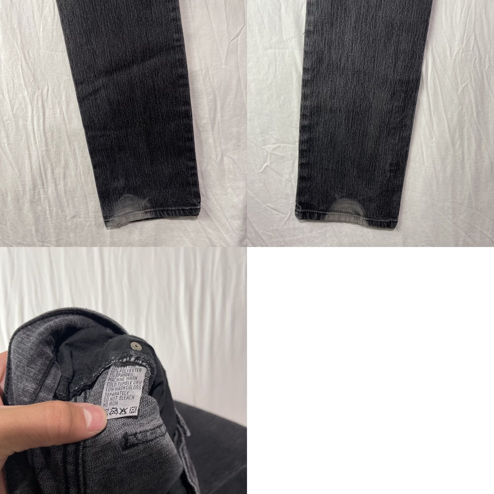 Vintage Social Collision Jeans Mens 30x33.5 Slim Skinny Black Denim 5-Pocket Zipper Button Cotton Polyester Goth Grunge Y2K Band Biker Size US 30 / EU 46 - 9 Thumbnail