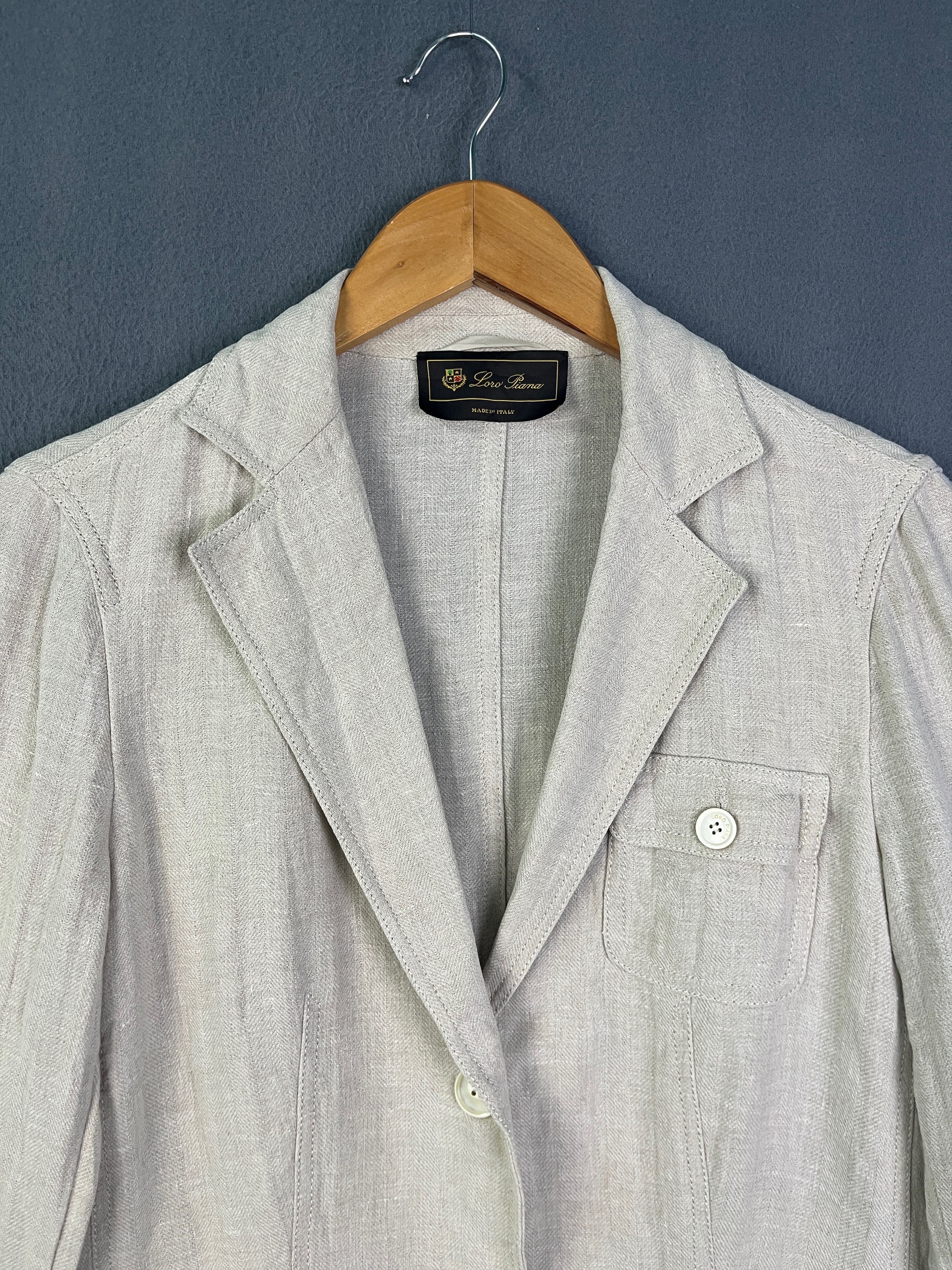 Loro Piana Loro Piana Linen Blazer Jacket Made in Italy Size L / US 10 / IT 46 - 2 Thumbnail