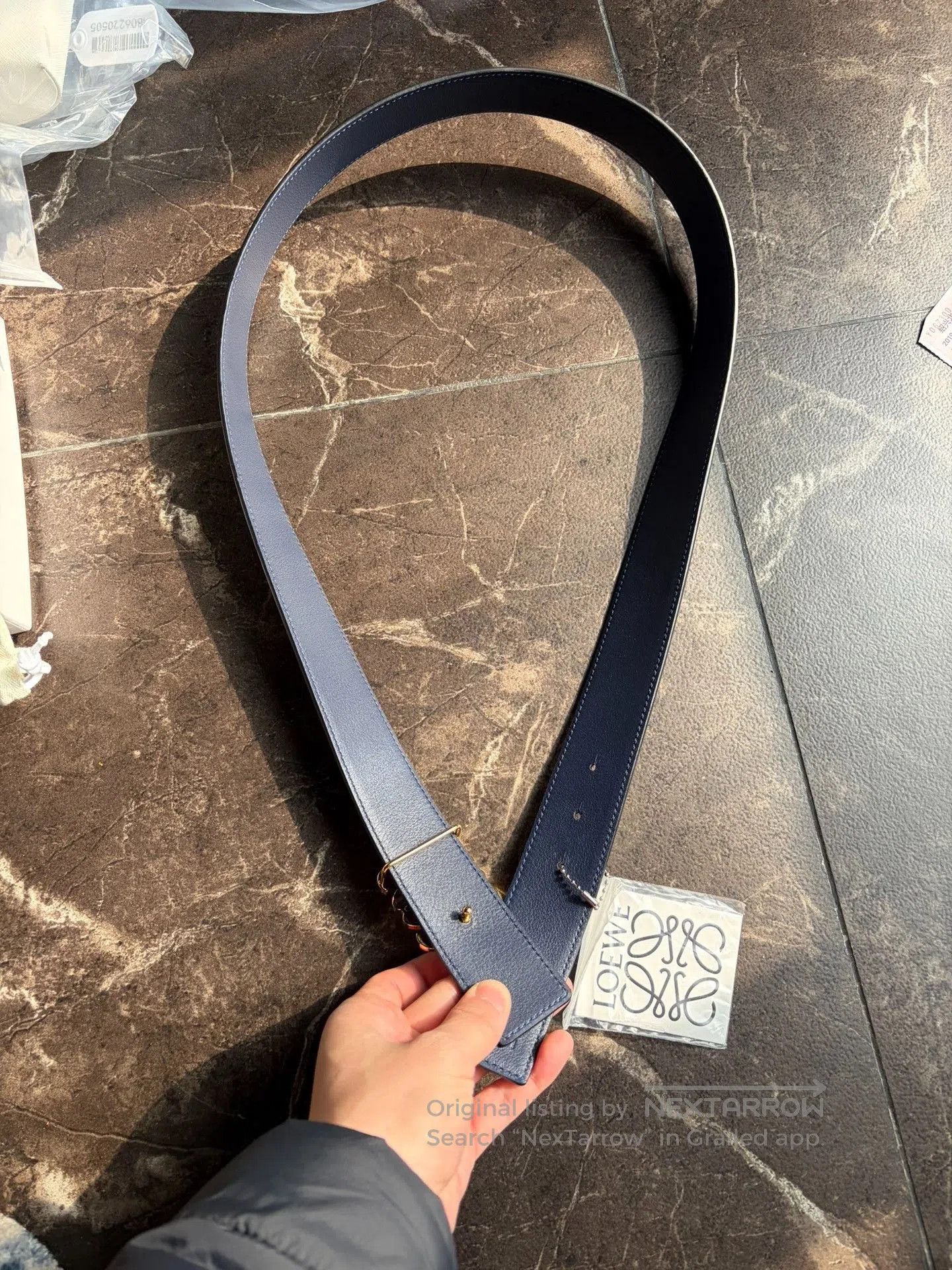 Loewe Loewe Anagram Reversible Belt Gold Buckle. Size ONE SIZE - 3 Thumbnail