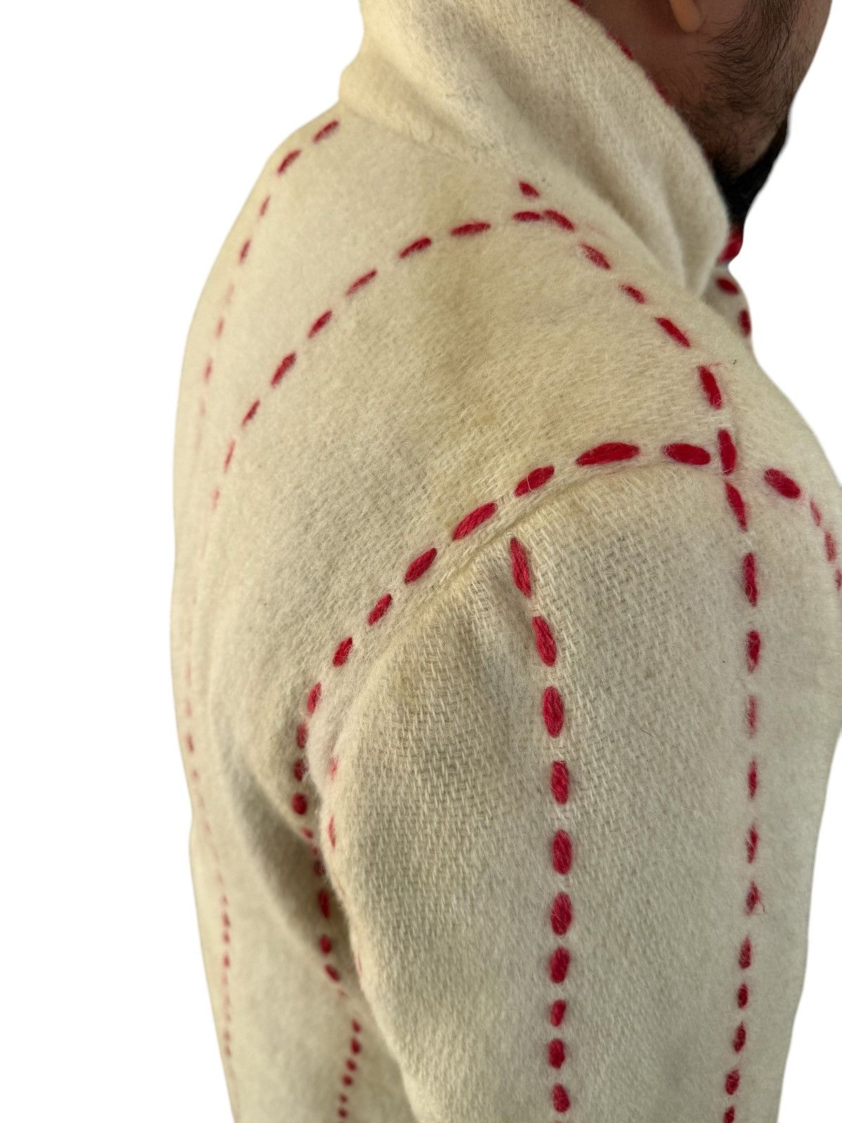 Issey Miyake RARE VINTAGE I.S ISSEY MIYAKE WOOL SHASHIKO LONG JACKET Size US XL / EU 56 / 4 - 7 Thumbnail