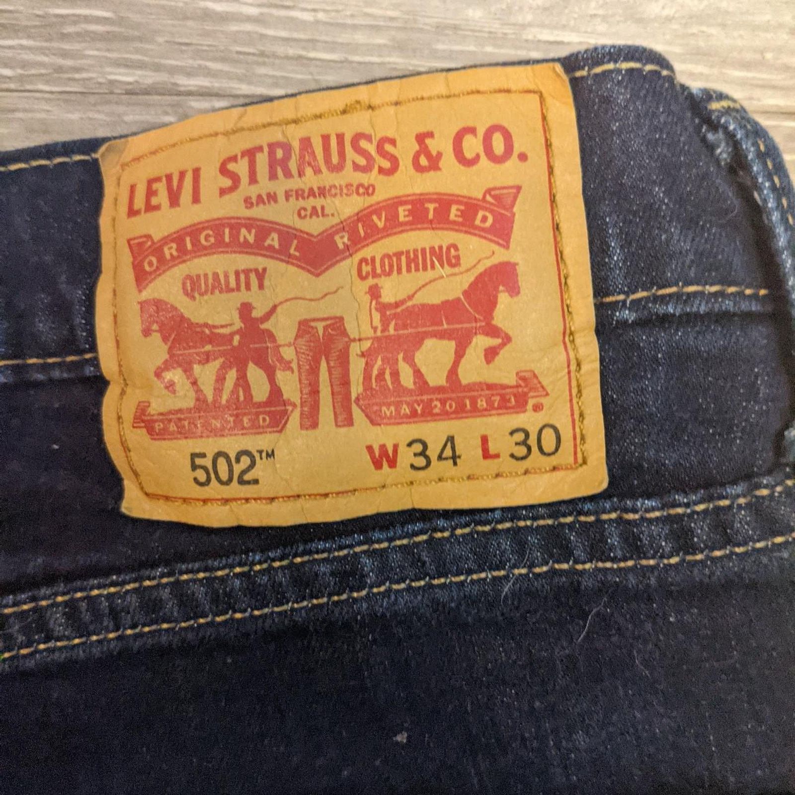 Levi's Levis 502 Blue Denim Jeans Size US 34 / EU 50 - 3 Thumbnail