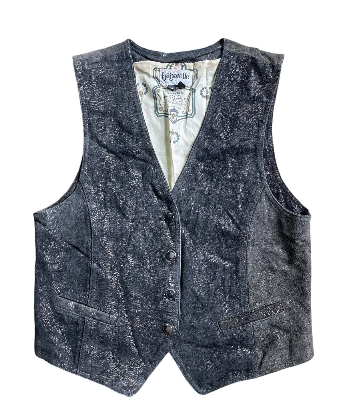 Japanese Brand × Leather × Vintage Vintage Bagatelle Vest Suede Leather Jacket Size US M / EU 48-50 / 2 - 1 Thumbnail