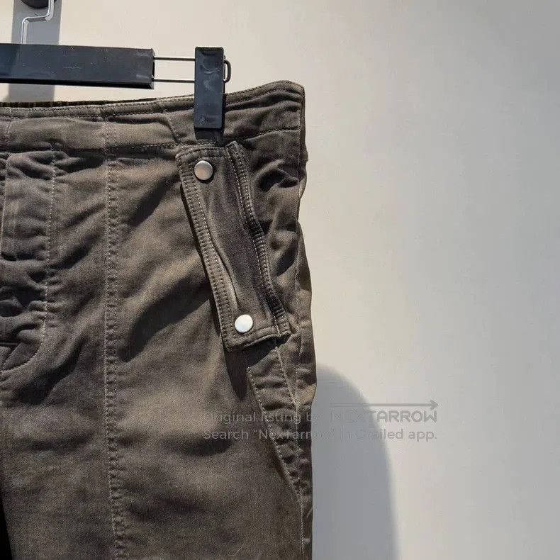Rick Owens Drkshdw Rick Owens DRKSHDW Side Zip Waxed Pants. Size US 42 / EU 58 - 3 Thumbnail