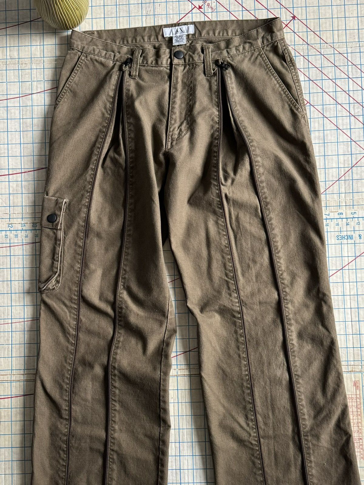 Armani Exchange Vintage Wide Leg Armani Exchange Adjustable Zipper Pants A/X Size US 32 / EU 48 - 6 Thumbnail