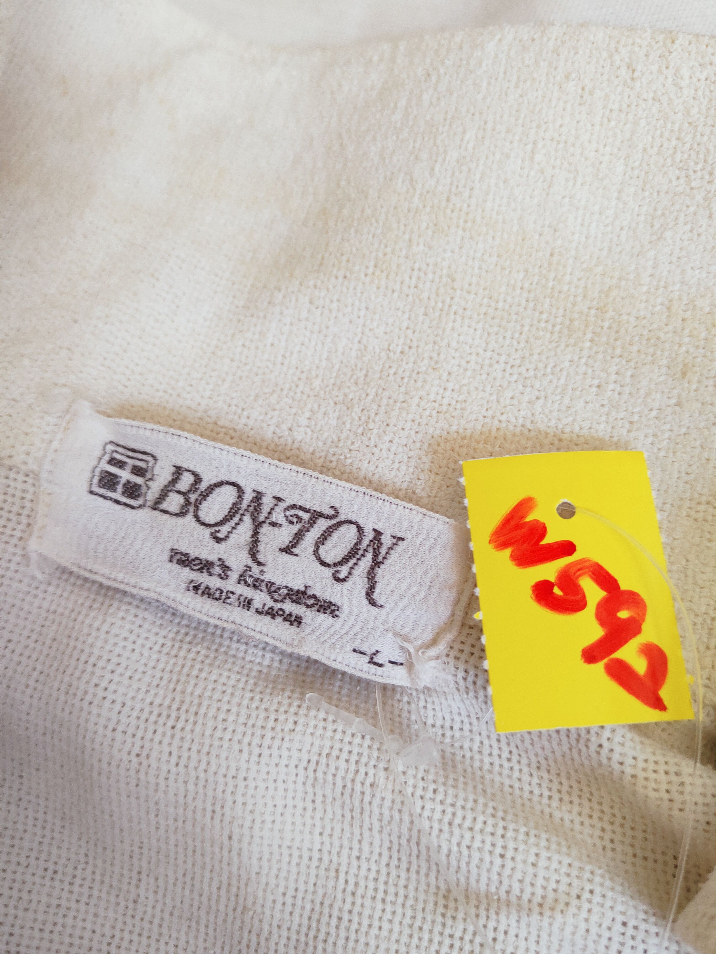 Japanese Brand × Vintage Bon-ton made in japan vintage White Polo #W592 Size US L / EU 52-54 / 3 - 13 Thumbnail