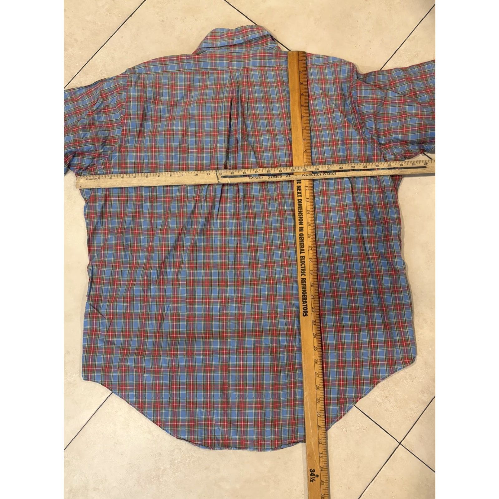 Brooks Brothers Brooks Brothers Shirt Mens XL Blue Red Plaid Button-Down Short Sleeve Madras Size US XL / EU 56 / 4 - 5 Thumbnail