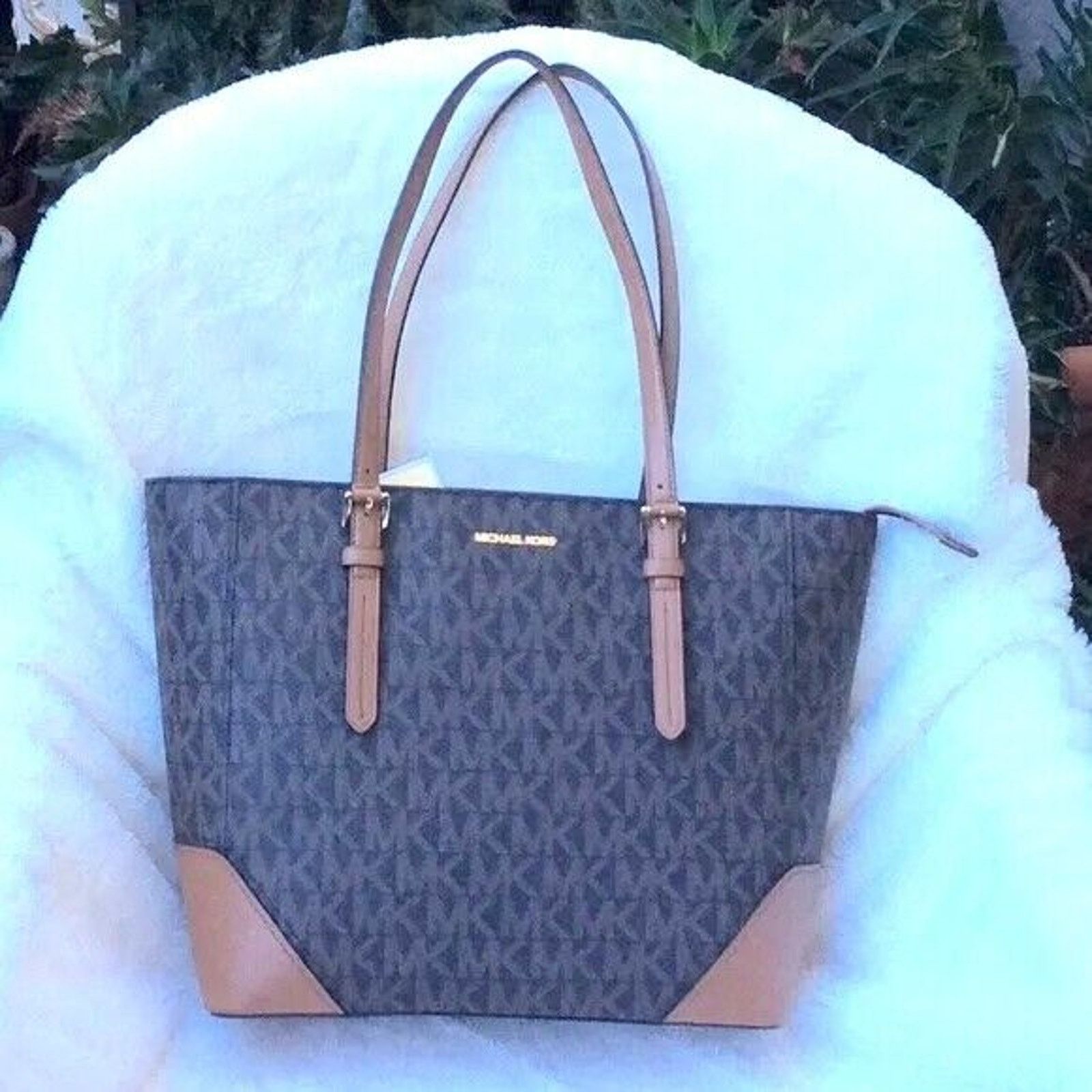 Michael Kors Michael Kors AriaTote Handbag color: BRN/Luggage NWT Size ONE SIZE - 1 Thumbnail