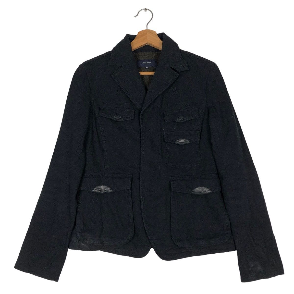 Japanese Brand 🔥Rich Black Cargo Cropped Jacket Macphee Issey Miyake Size US M / EU 48-50 / 2 - 1 Thumbnail