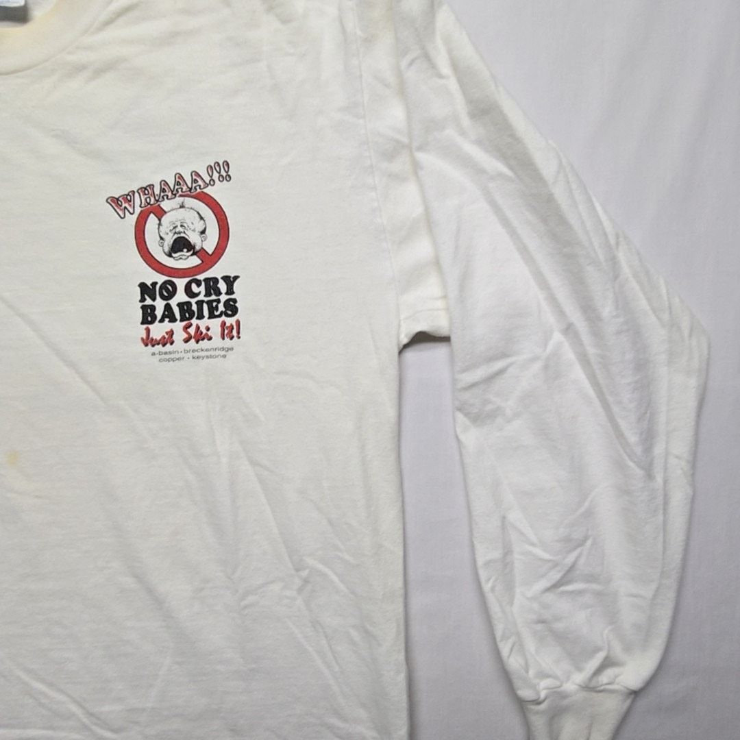 Hanes Vintage Ski Graphic Long Sleeve Shirt White L Funny Shirt Size US L / EU 52-54 / 3 - 14 Thumbnail