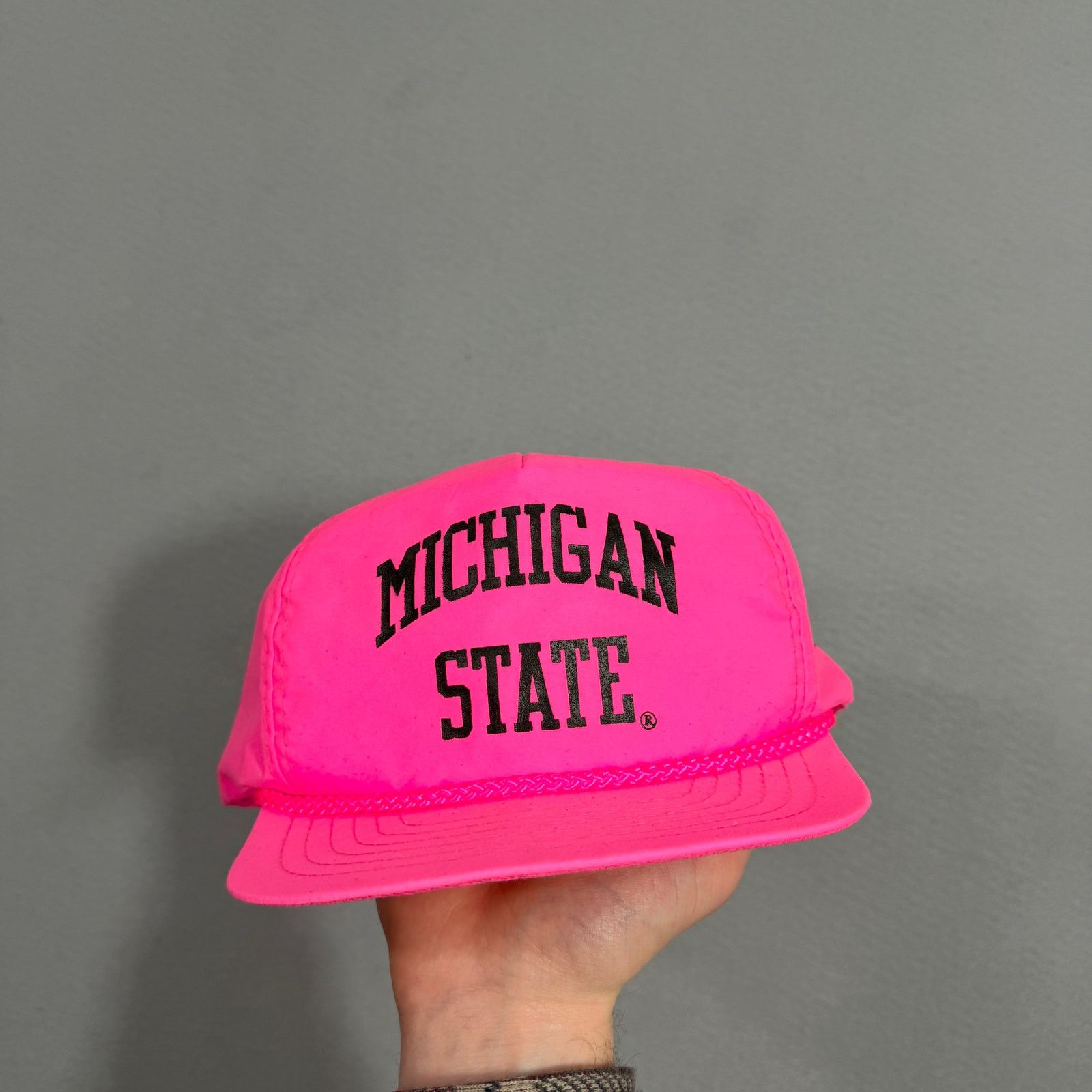 Vintage Vintage Michigan State Spartans Snapback Hat Adult Pink Size ONE SIZE - 1 Thumbnail