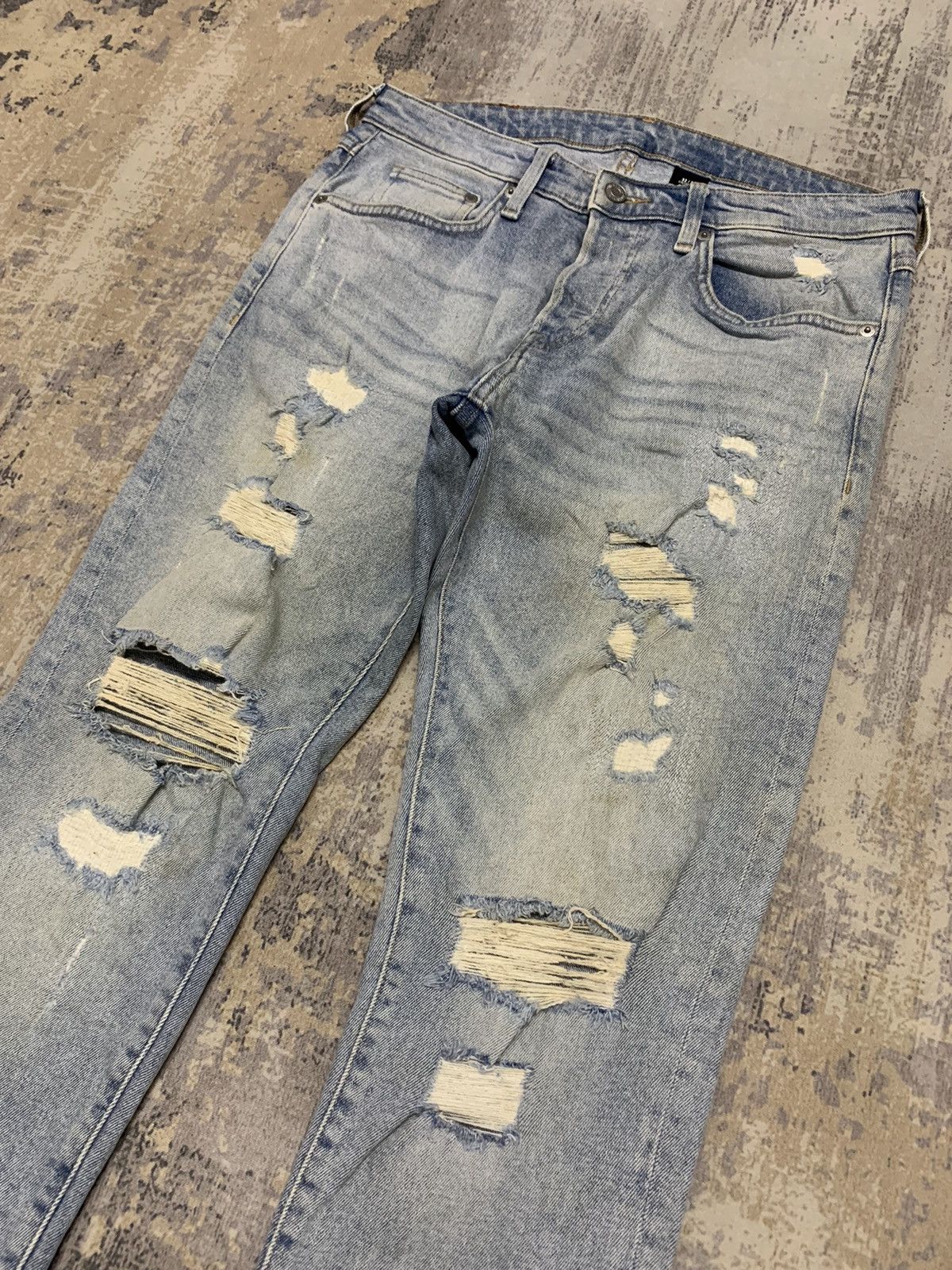 Japanese Brand Japanese Brand Distressed Denim Ripped Skinny Jean Size US 32 / EU 48 - 3 Thumbnail