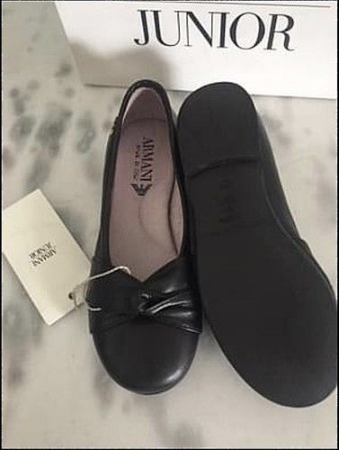 Armani Armani Junior Toddler Girls Leather Designer Shoes - Size 29 Size US 8 / IT 38 - 4 Thumbnail