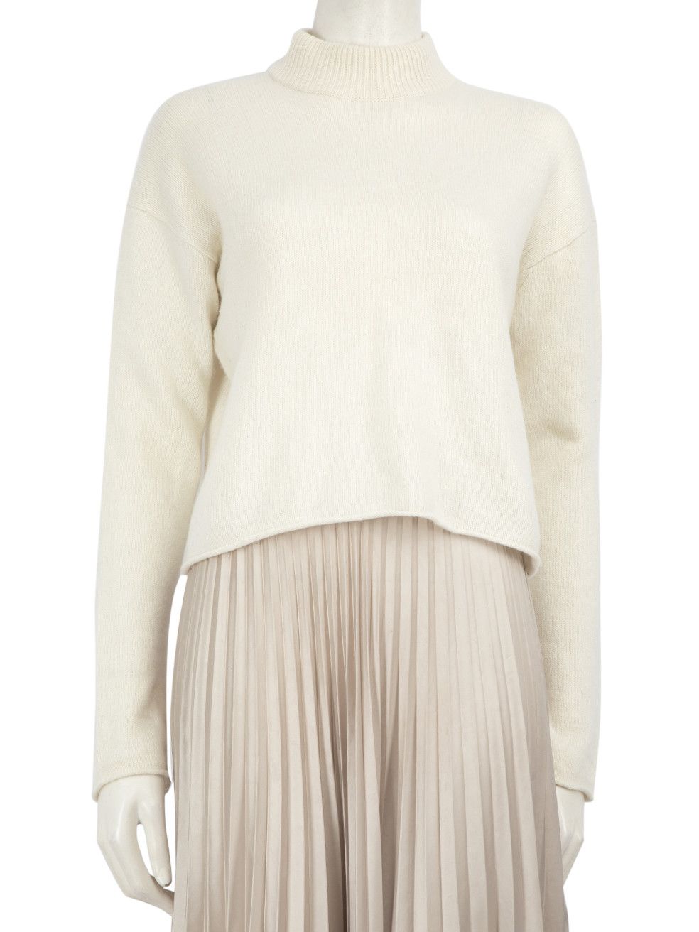 Theory Ecru Cashmere High Neck Jumper Size S / US 4 / IT 40 - 1 Thumbnail