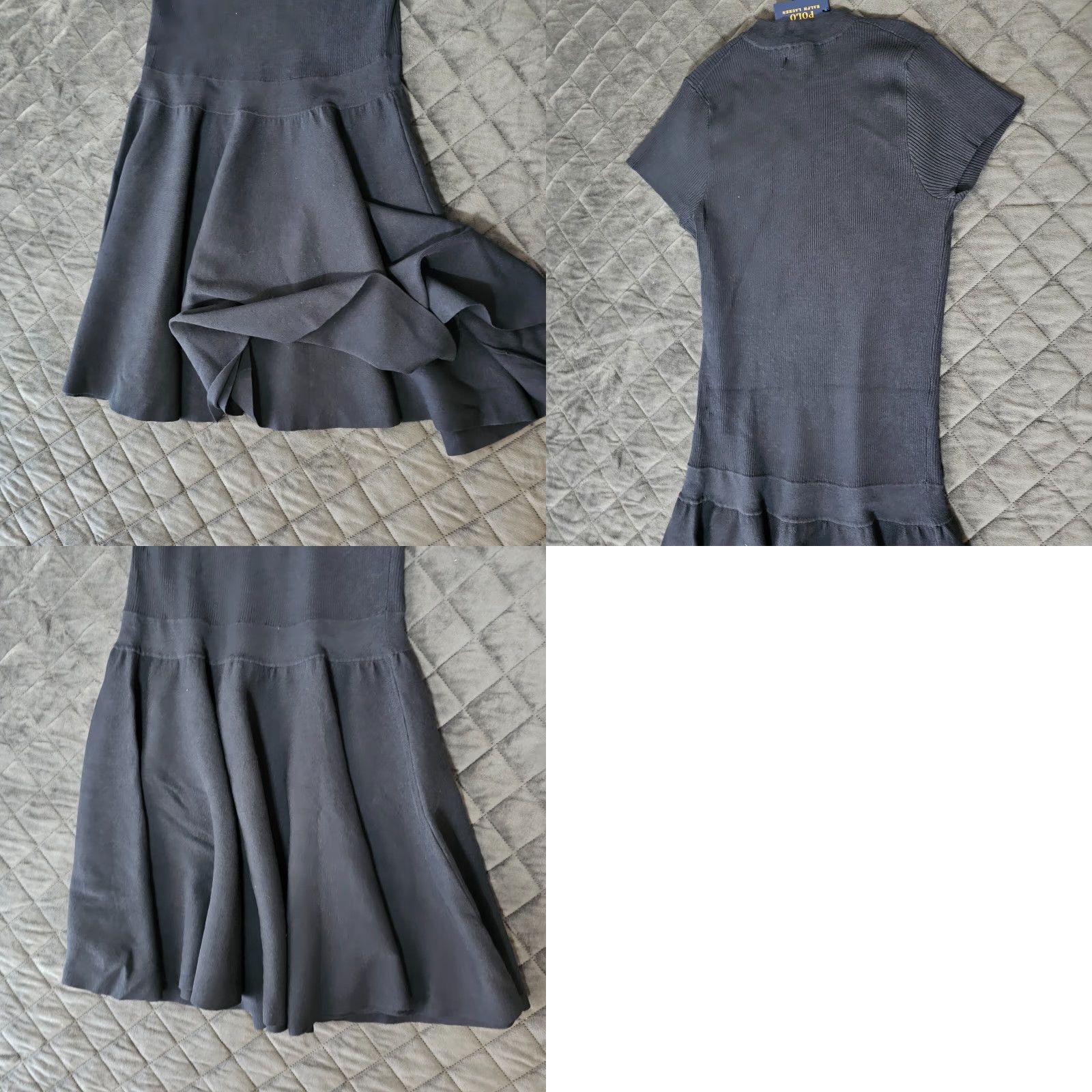 Polo Ralph Lauren Polo Ralph Lauren Navy Blue Romper Skirt Sweater Ribbed NWT Size M Off Shoulder Women Size M / US 6-8 / IT 42-44 - 8 Thumbnail