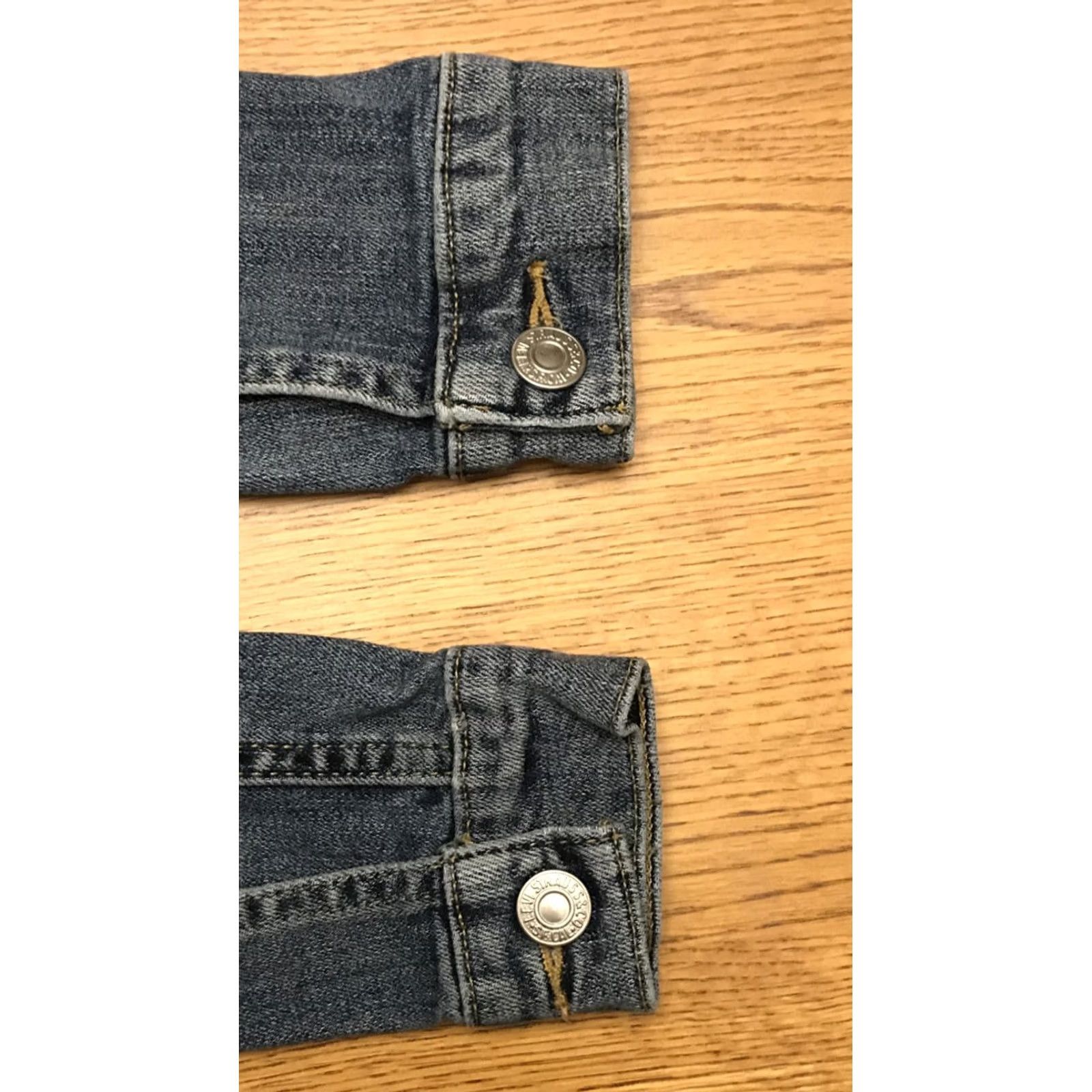 Levi's Levi's Jacket Jrs. Small Blue Denim Pockets L/S Button-Up Size 28" / US 6 / IT 42 - 5 Thumbnail