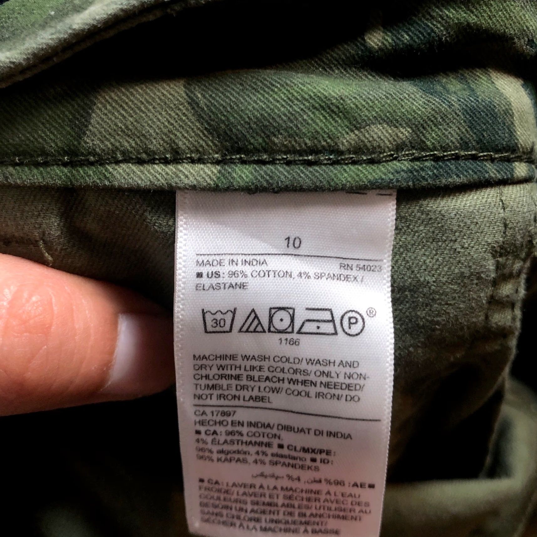 Old Navy Old Navy Womens Pants Green Leaf Print Pixie Cotton Blend Cropped Stretch 10 Size 24" / US 00 / IT 34 - 5 Thumbnail
