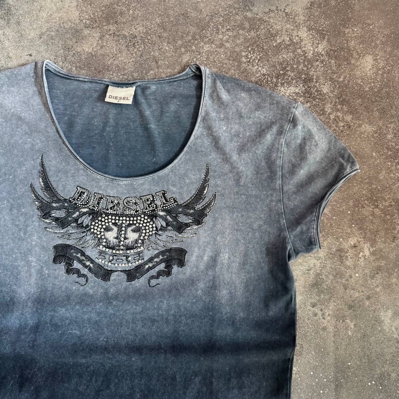Diesel × Vintage Diesel Vintage Big Logo Gothic T-Shirt Size XL / US 12-14 / IT 48-50 - 6 Thumbnail