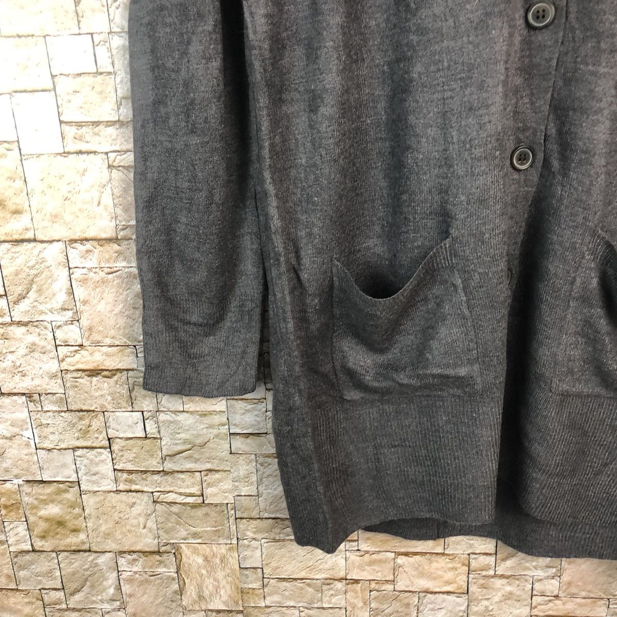 GU × Homespun Knitwear GU black Cardigan Knitwear #A923 Size L / US 10 / IT 46 - 7 Thumbnail