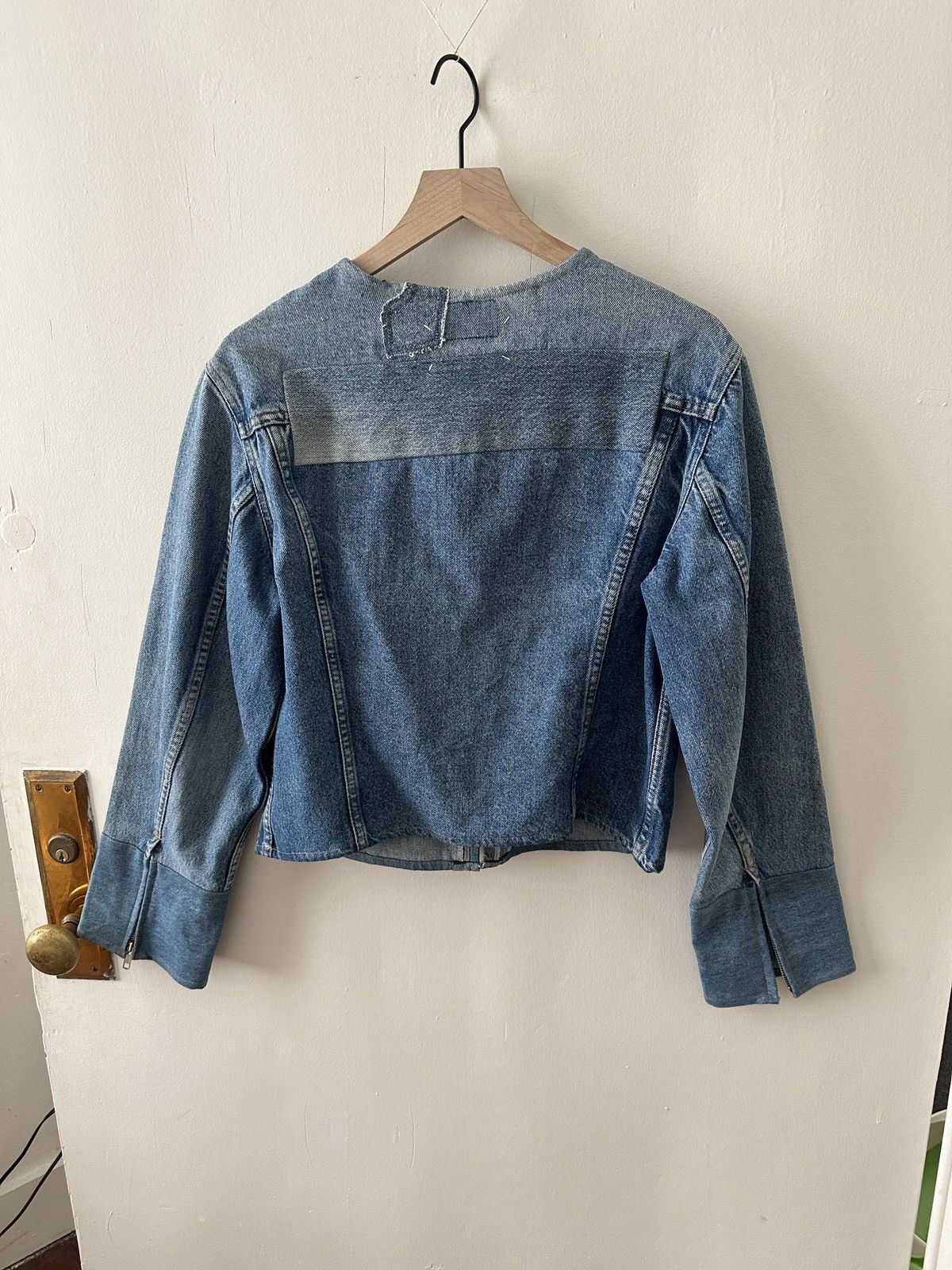 Maison Margiela Margiela Artisanal Reworked Denim Racer Moto Jacket Size US S / EU 44-46 / 1 - 7 Thumbnail
