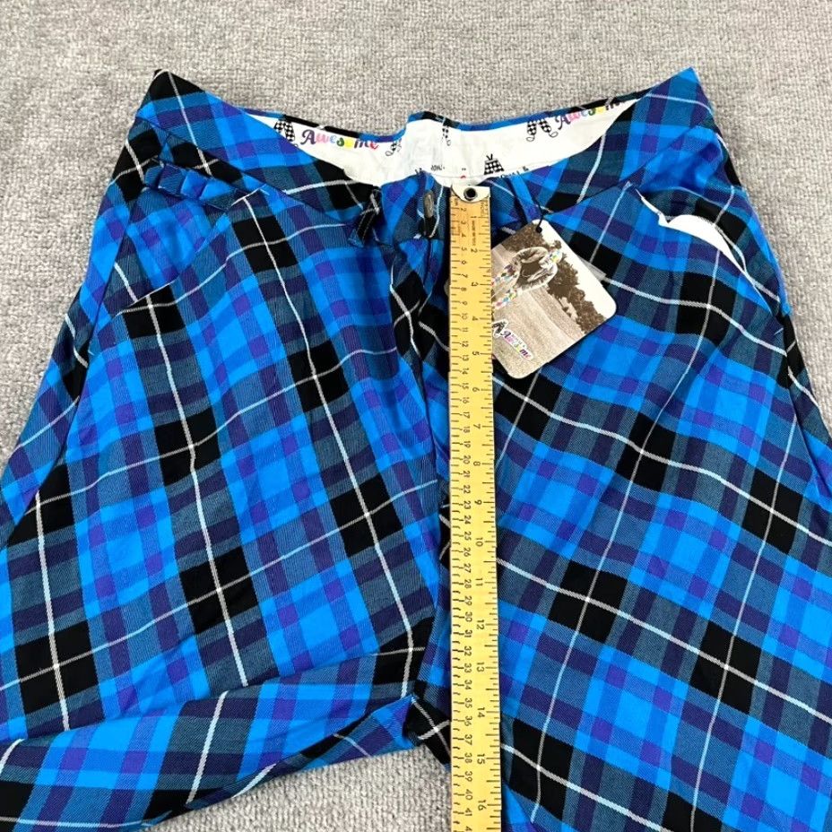 Vintage ROYAL & AWESOME Pants Mens 40x34 Blue Purple Plaid Golf Trousers Cocktail NEW Size US 40 / EU 56 - 6 Thumbnail