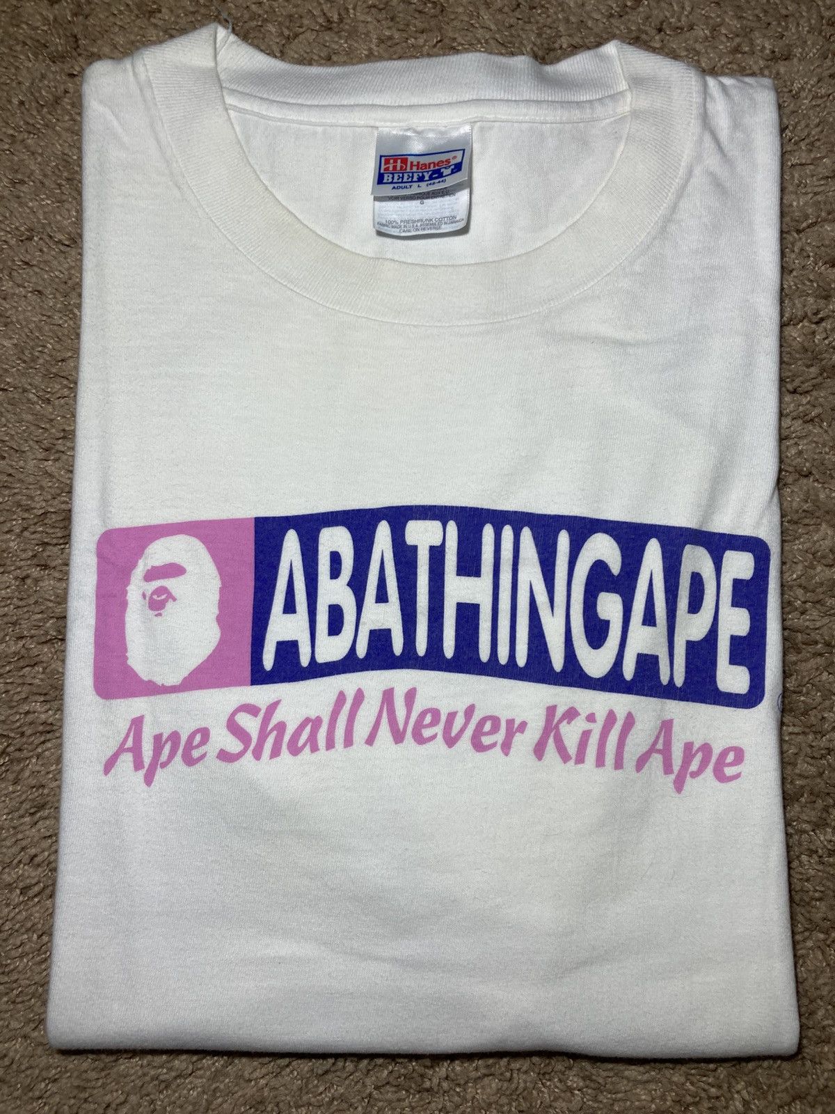 Bape 1998 Bape ASNKA Pink White Ice Cream 90s OG Vintage Size US L / EU 52-54 / 3 - 1 Thumbnail