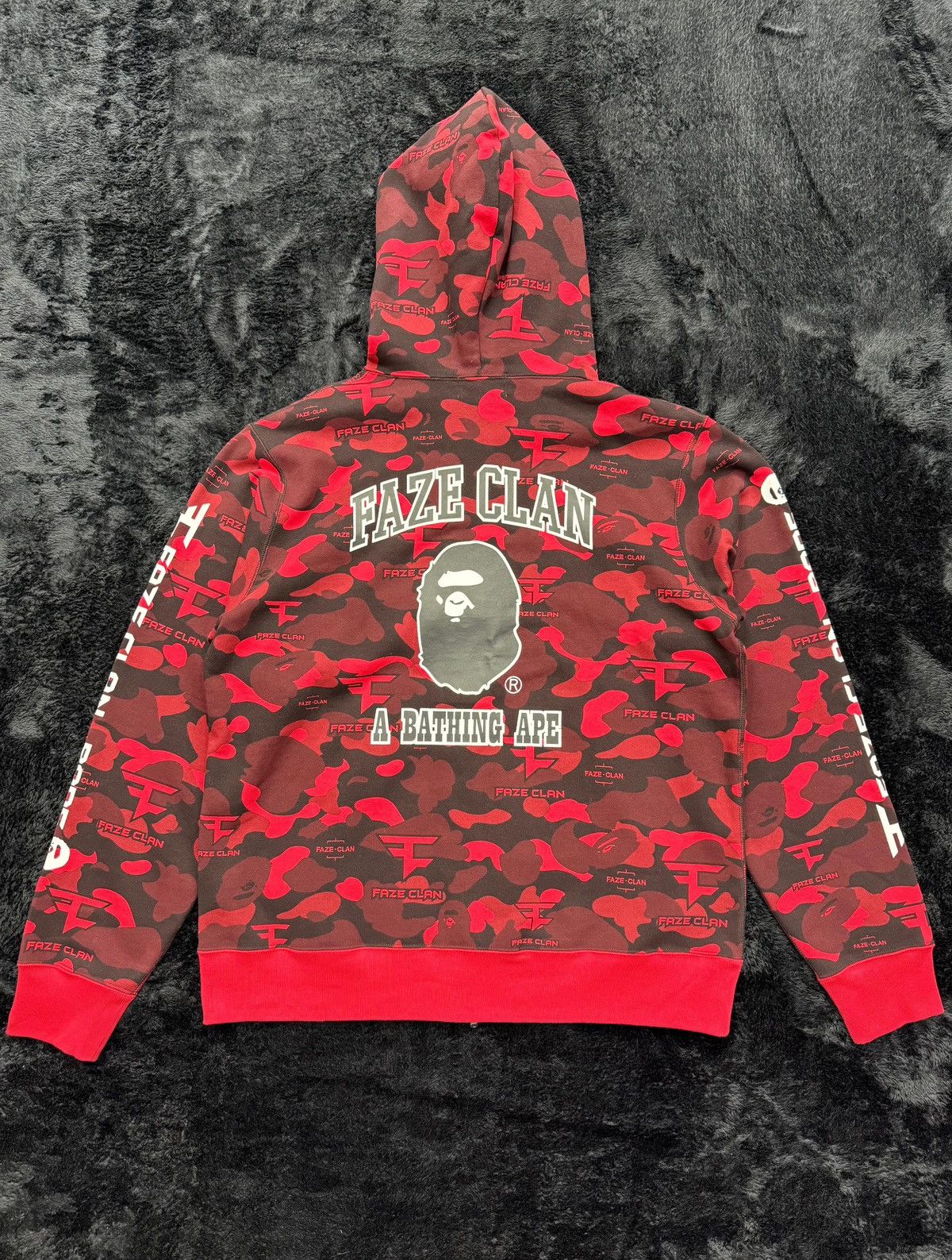 Bape x Faze Clan new red Hoodie