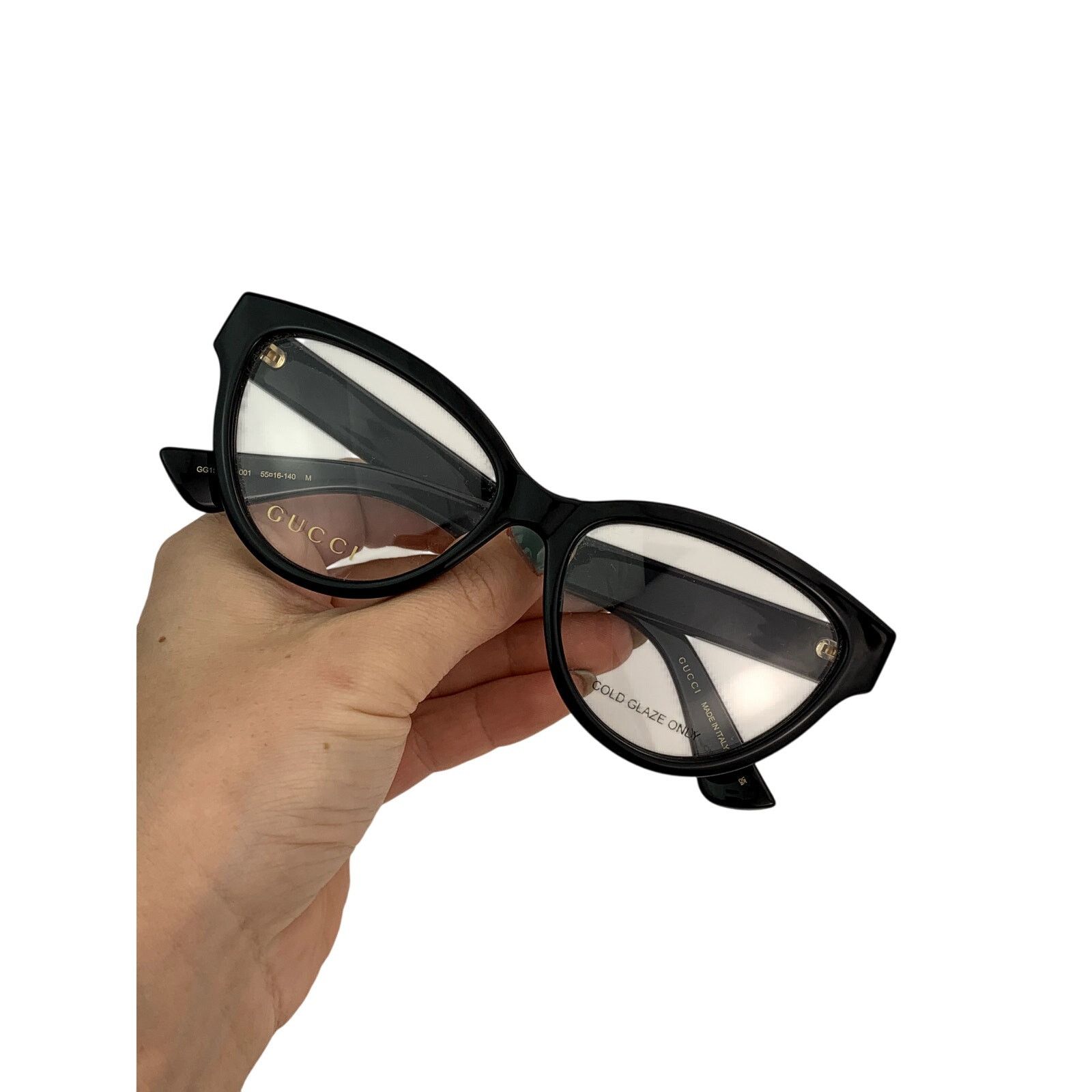 Gucci NEW Gucci GG1581O 001 Black Transparent Women Authentic Size ONE SIZE - 2 Thumbnail
