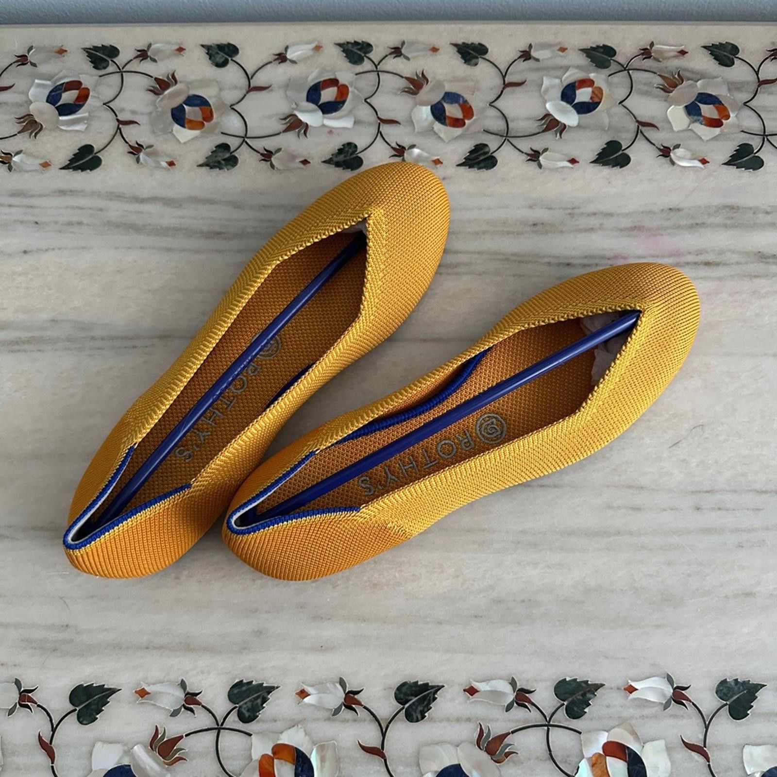 Rothy's Rothy’s Round Toe Flats – Lemon Drop – 7.5 – NIB Size US 7.5 / IT 37.5 - 5 Thumbnail