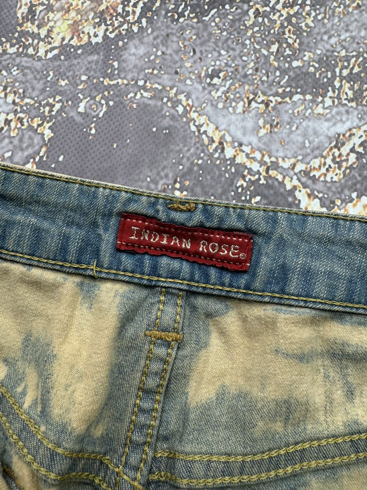 Vintage Vintage Waxed Denim Mini Skirt Size 28" / US 6 / IT 42 - 5 Thumbnail
