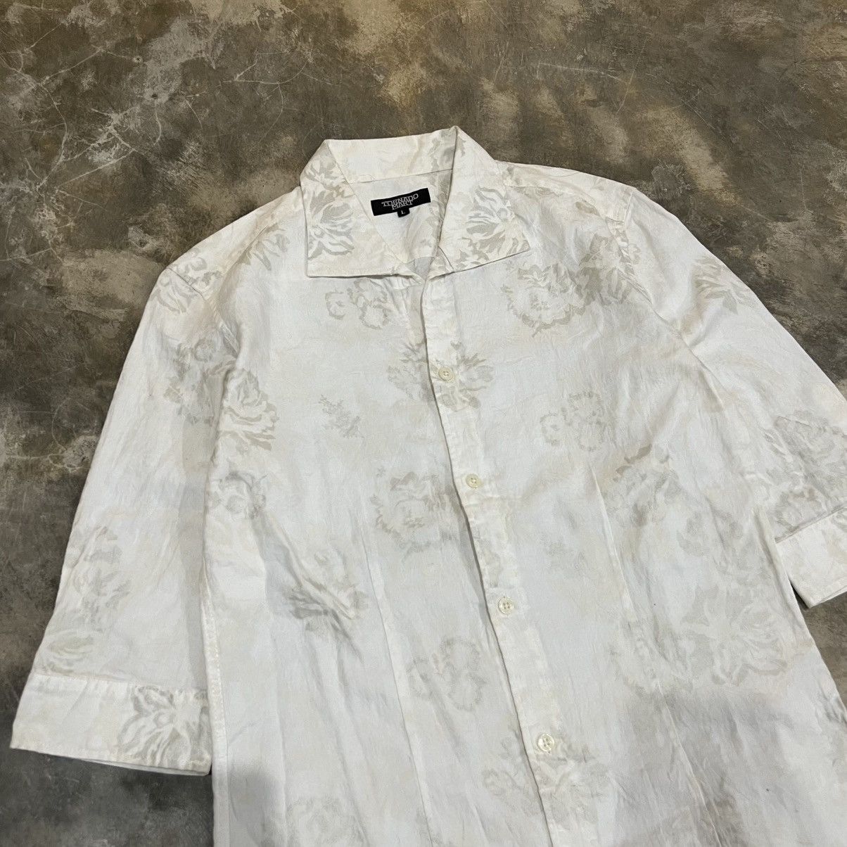 Tornado Mart Tornado Mart Floral Open Collar Shirt Size US L / EU 52-54 / 3 - 2 Thumbnail