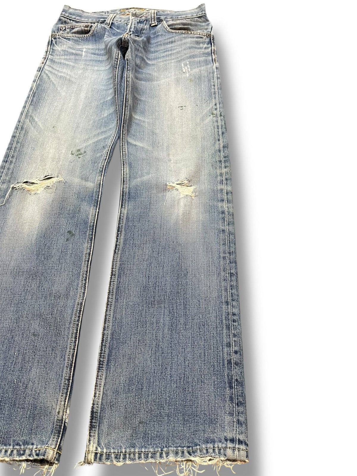 Fashion Victim Vintage Flash Report Extra Rugged Faded Distressed Denim Size US 29 - 4 Thumbnail