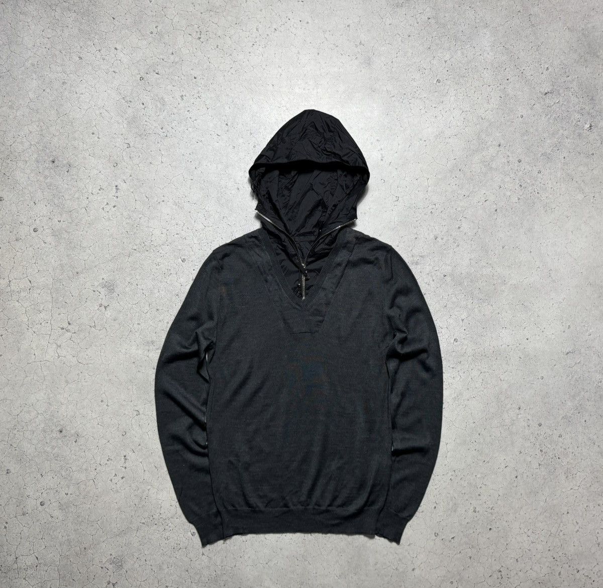 Prada Prada Luxury Hoodie Nylon Size M Vintage Size US M / EU 48-50 / 2 - 2 Thumbnail