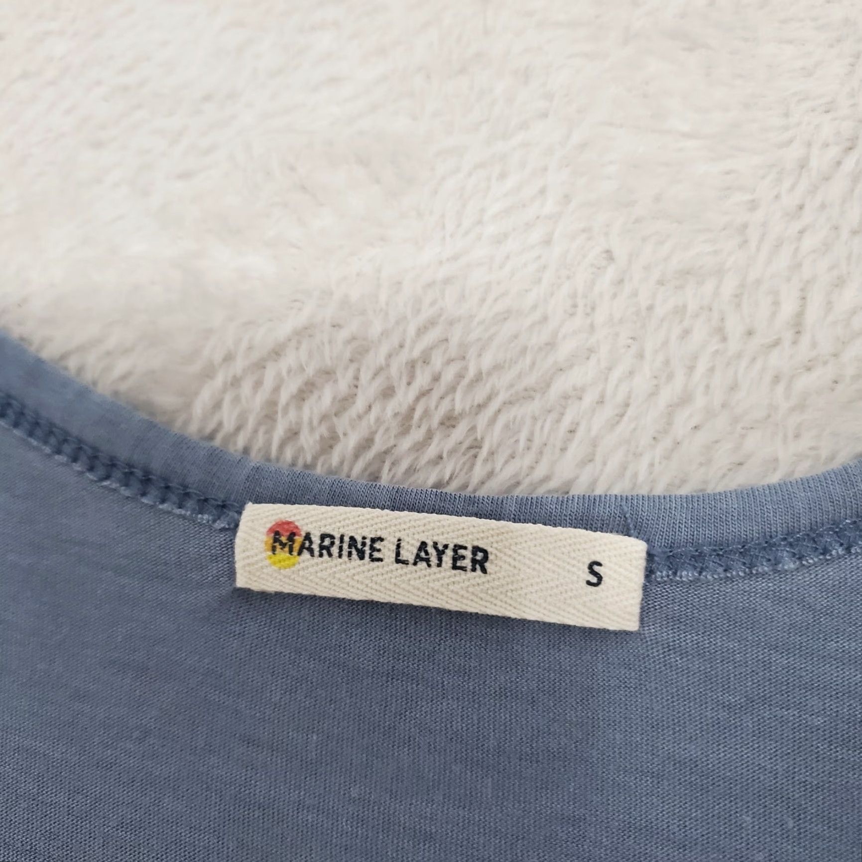 Marine Layer Marine Layer Tank Top Women S Blue Sleeveless Round Neck Pocket Tee Size S / US 4 / IT 40 - 3 Thumbnail