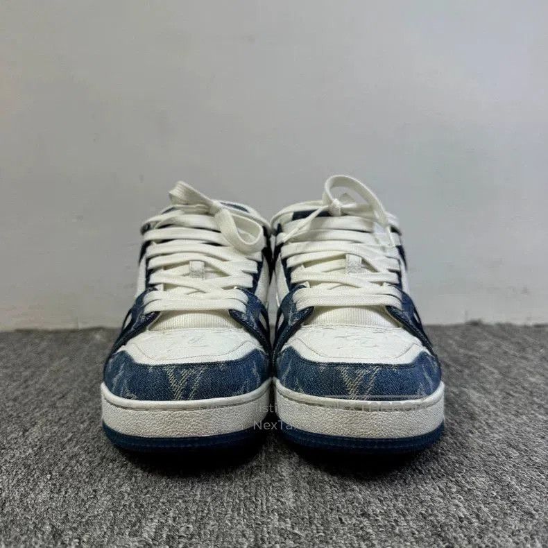Louis Vuitton Louis Vuitton Blue Denim Trainer Sneakers. Size US 6 / EU 39 - 2 Thumbnail