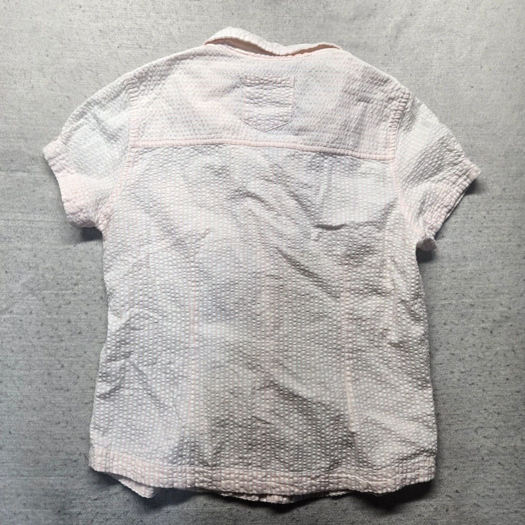Bill Blass VINTAGE Bill Blass Jeanswear Shirt Womens Size M Pink Short Sleeve Button-Up Adult Womens Shirt Pink Bill Blass 90s Size M / US 6-8 / IT 42-44 - 6 Thumbnail
