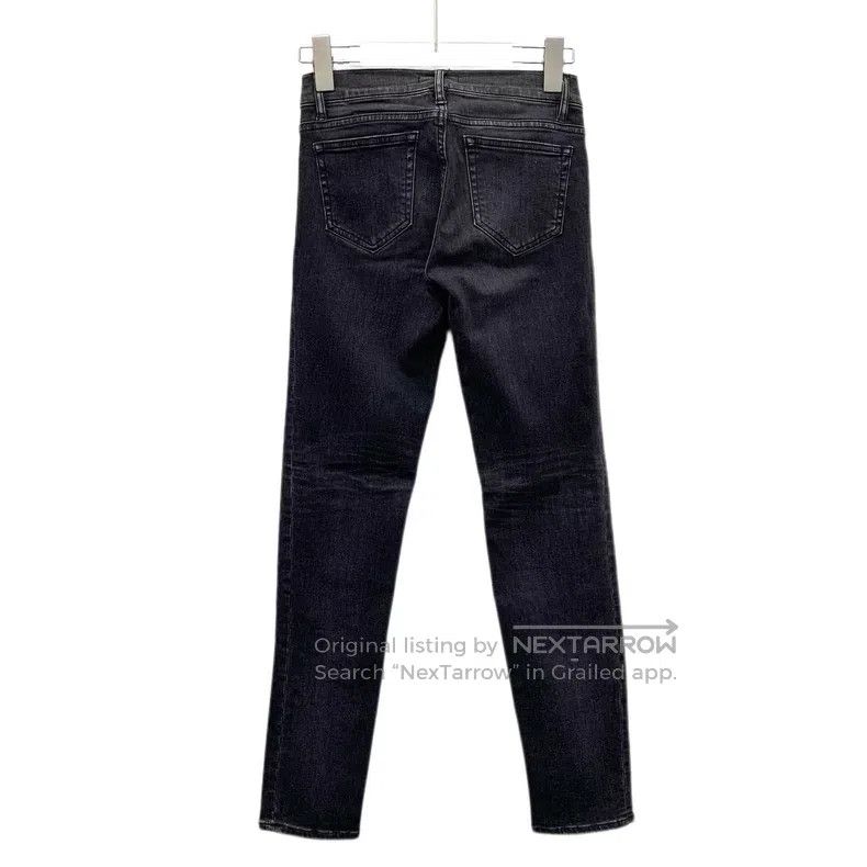 Prada Prada Black and gray washed cotton denim trousers Size 24" / US 00 / IT 34 - 2 Thumbnail