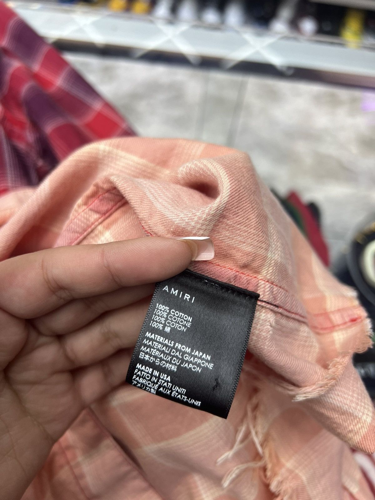 Amiri Amiri Red Bleached Flannel Size US S / EU 44-46 / 1 - 9 Thumbnail