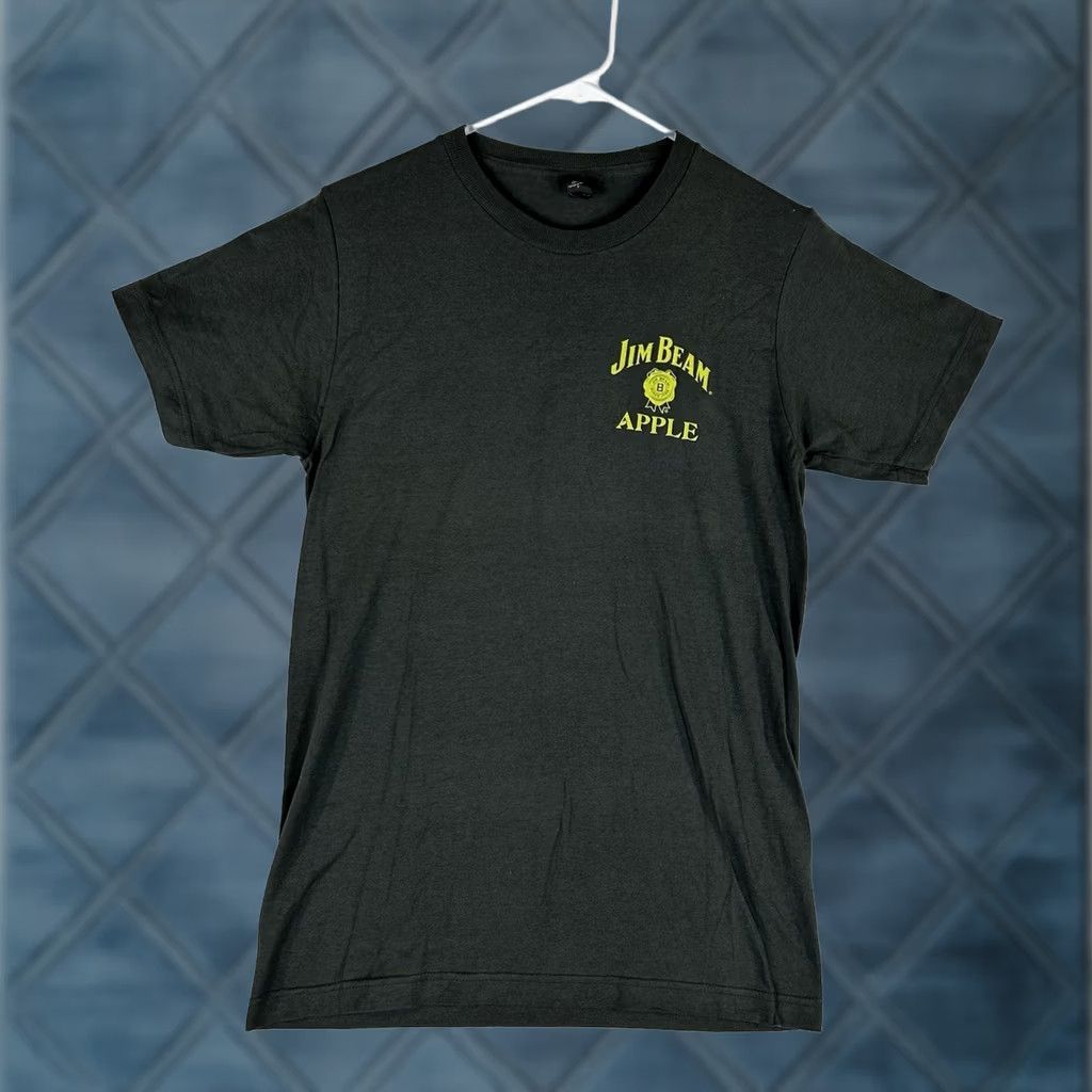 Apple Jim Beam Shirt Mens Small Gray Graphic Print Short Sleeve Crew Neck Logo Tee Top Size US S / EU 44-46 / 1 - 1 Thumbnail