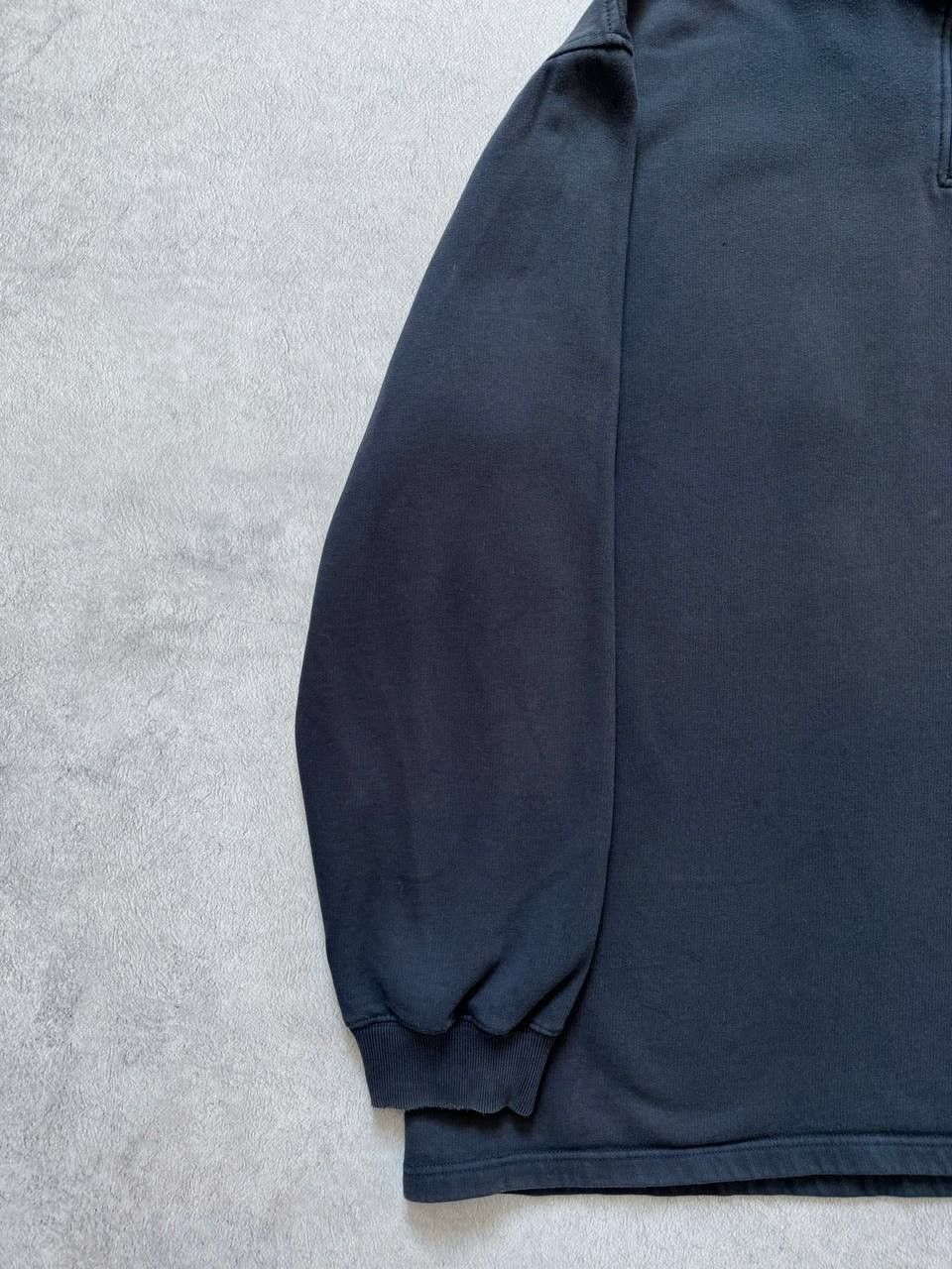 Nike Nike Vintage Y2K 1/4 Zip Navy Swoosh Sweater Size US XL / EU 56 / 4 - 4 Thumbnail