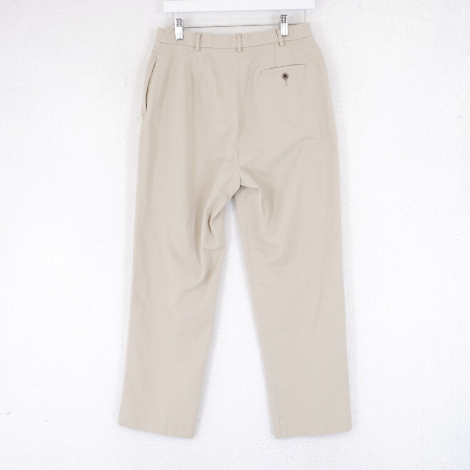 Lands' End Land's End Tan Cotton Chino Pants 8P Petite 28/28 Pleated Hi Size 28" / US 6 / IT 42 - 3 Thumbnail