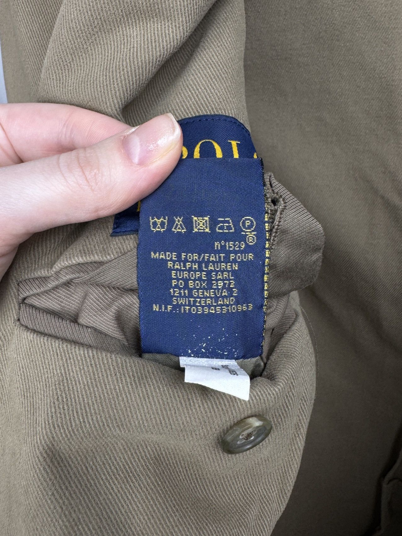 Polo Ralph Lauren Polo Ralph Lauren made in Italy beige 3 button blazer cotton Size 38R - 12 Thumbnail