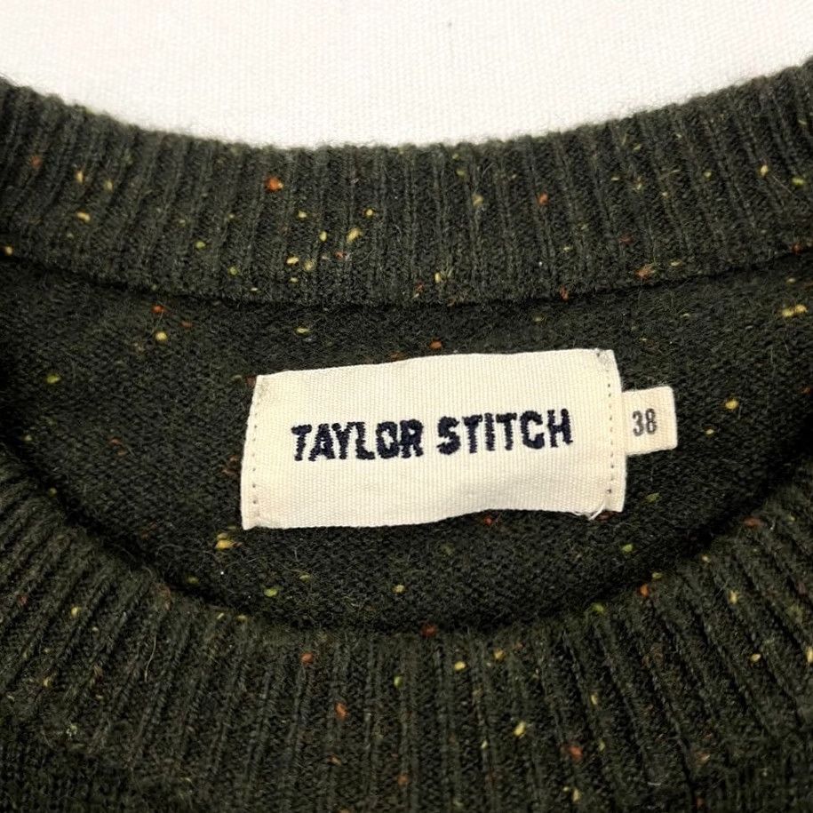 Taylor Stitch Taylor Stitch Cashmere Sweater Mens 38 S Green Donegal Speckled Elbow Patch Crew Size US S / EU 44-46 / 1 - 2 Thumbnail
