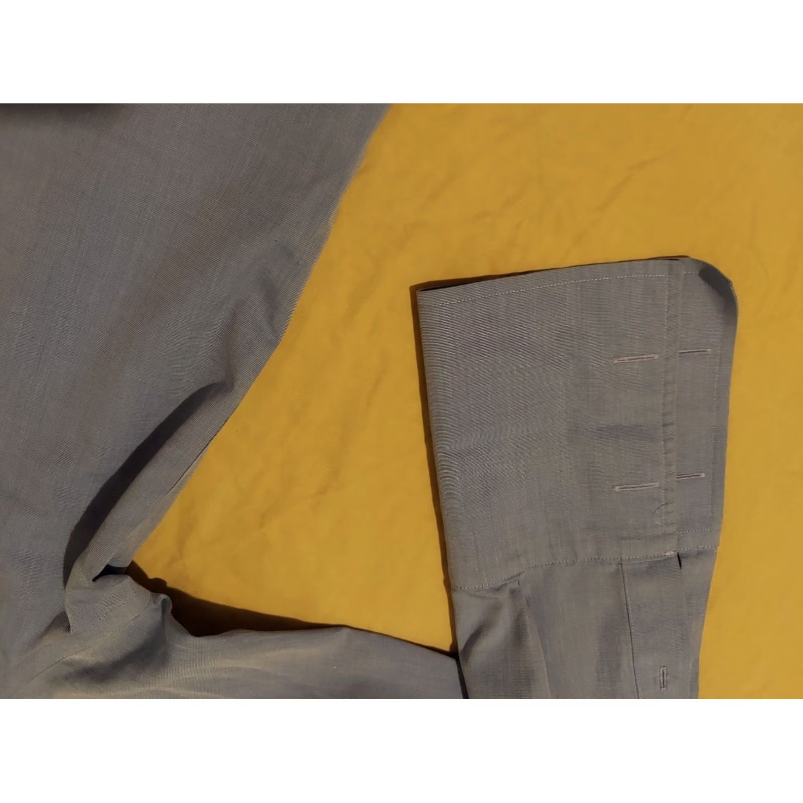 Brooks Brothers Mens Brooks Brothers Dress Shirt 16 35 Blue Button French Cotton Size 42R - 3 Thumbnail