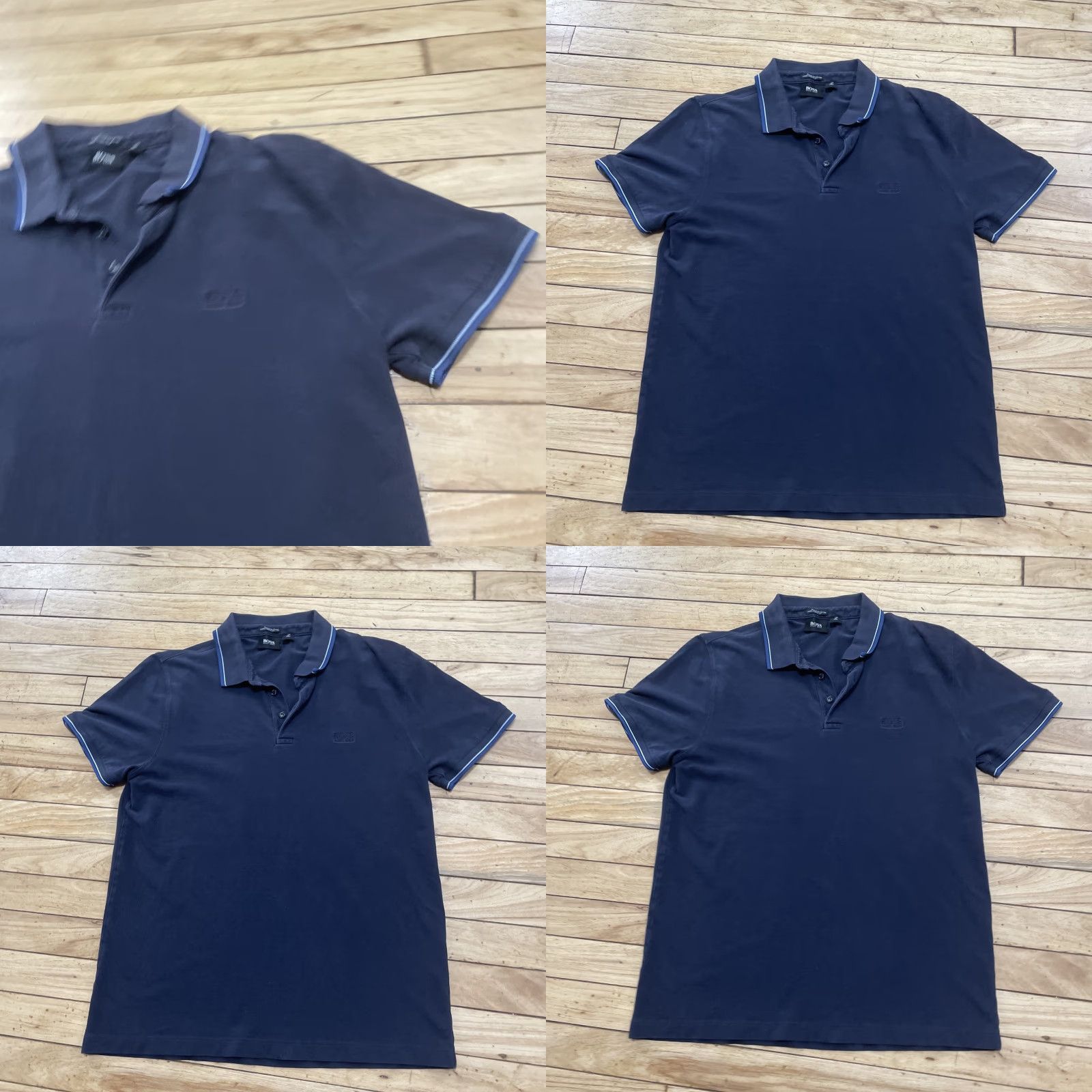 Hugo Boss HUGO BOSS Polo Shirt Men S Black Dark Blue Regular Long Staple Cotton Golf Exec Shirt Mens Polo Black Size US S / EU 44-46 / 1 - 9 Thumbnail