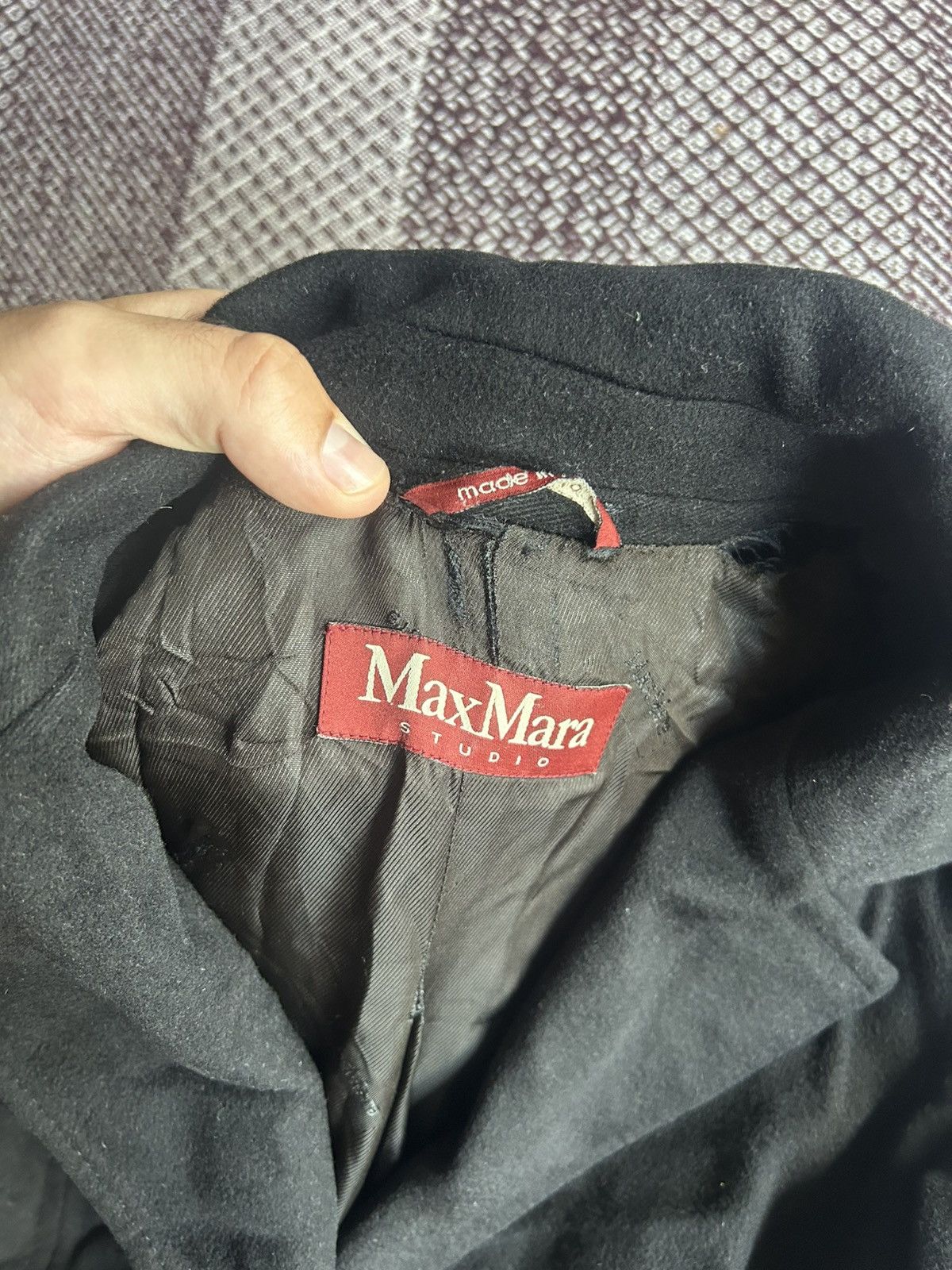 Max Mara Max Mara Heavy Coats 100% Wool Black Avant Garde Size US-10 Size L / US 10 / IT 46 - 11 Thumbnail