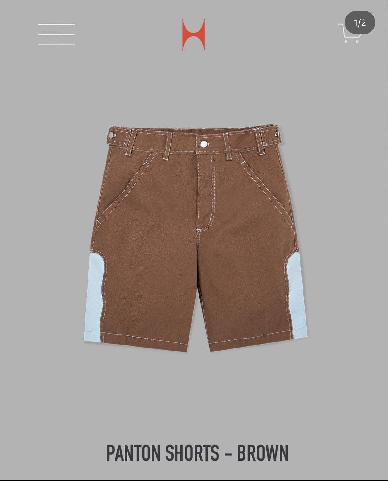 image of Hayato Today Panton Shorts in Brown, Men's (Size 32)