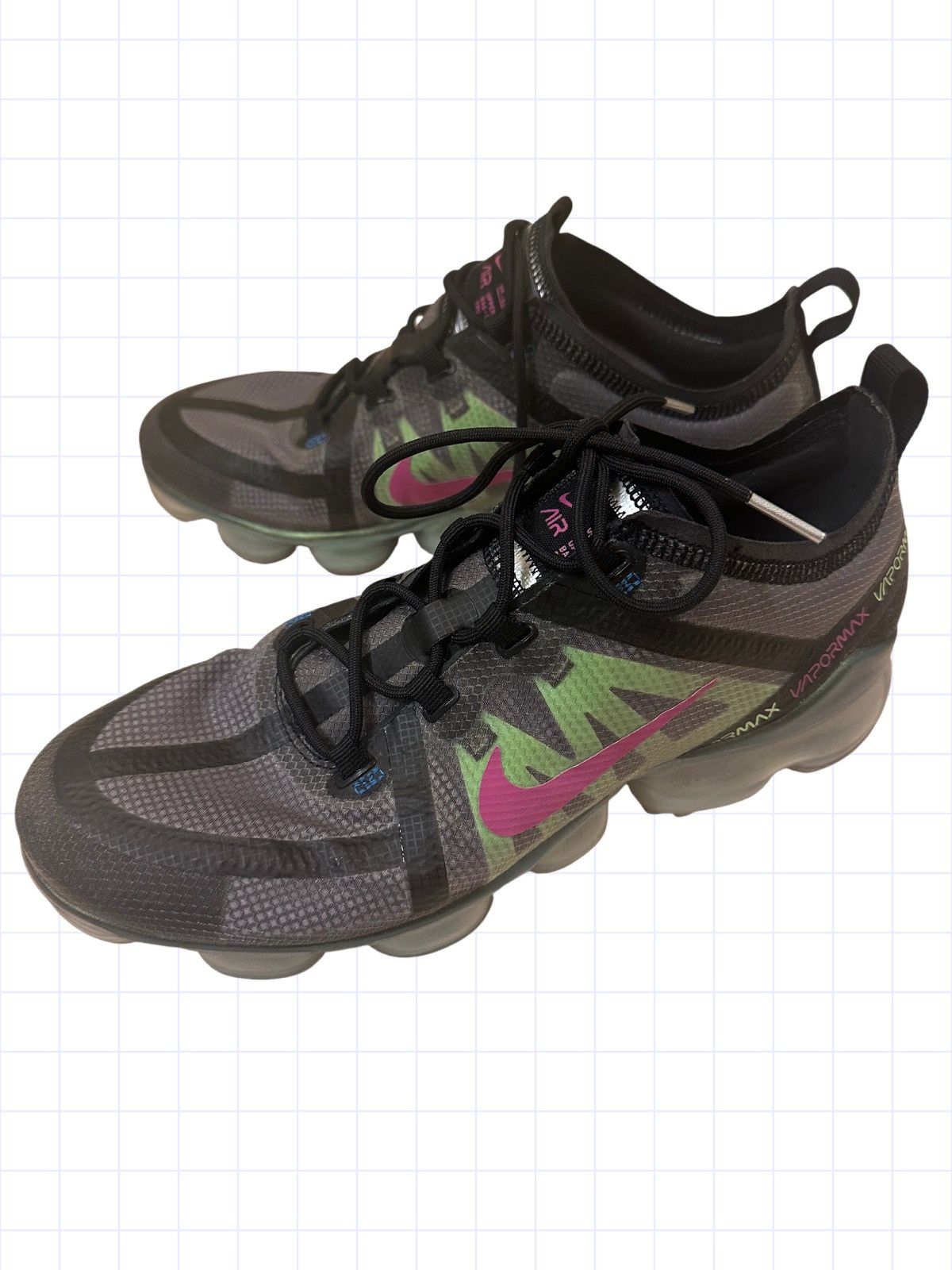 Nike Air VaporMax 2019 PRM black green pink running shoe