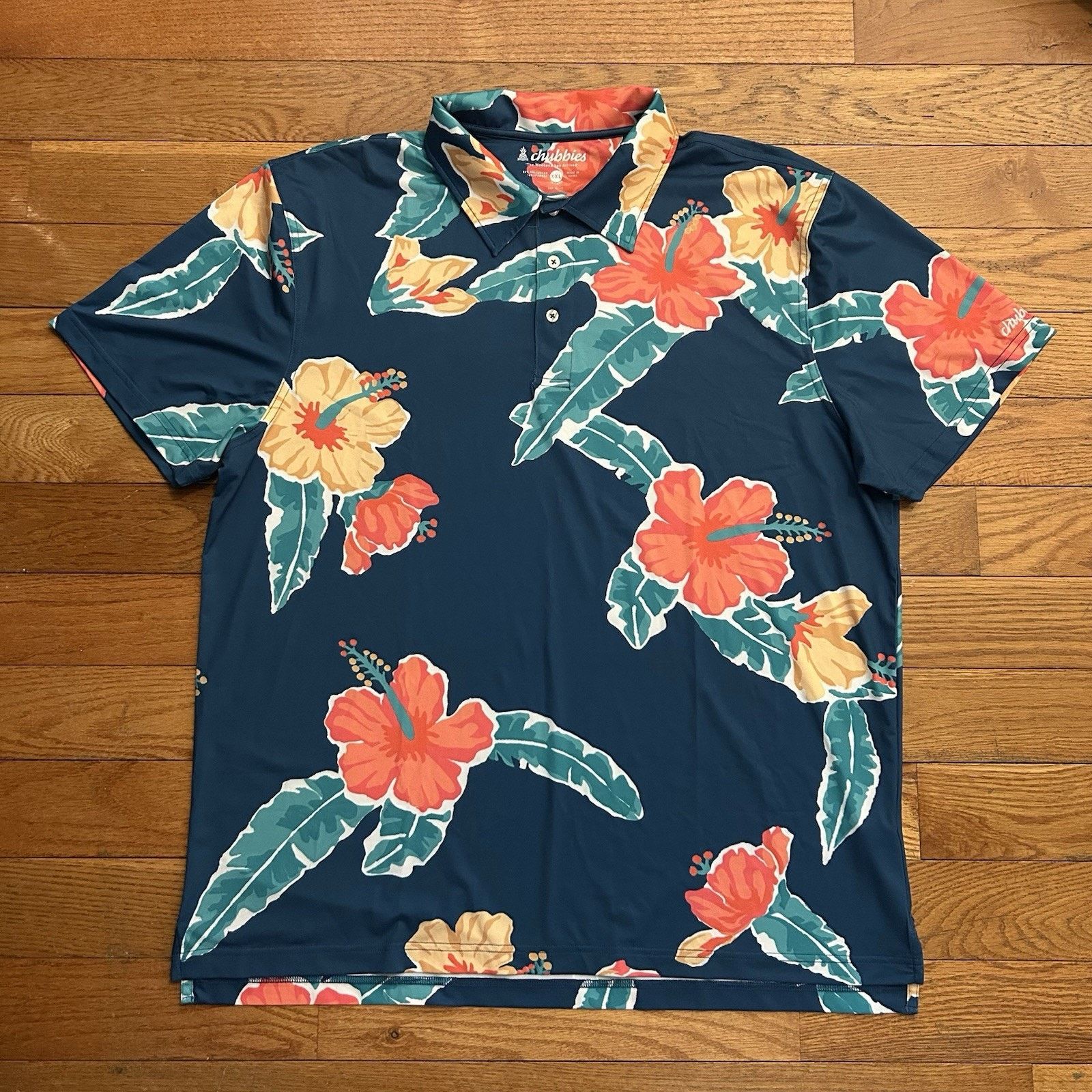 Chubbies Hawaiian Athletic Performance Golf Polo Button Up Shirt 2XL Size US XXL / EU 58 / 5 - 1 Thumbnail