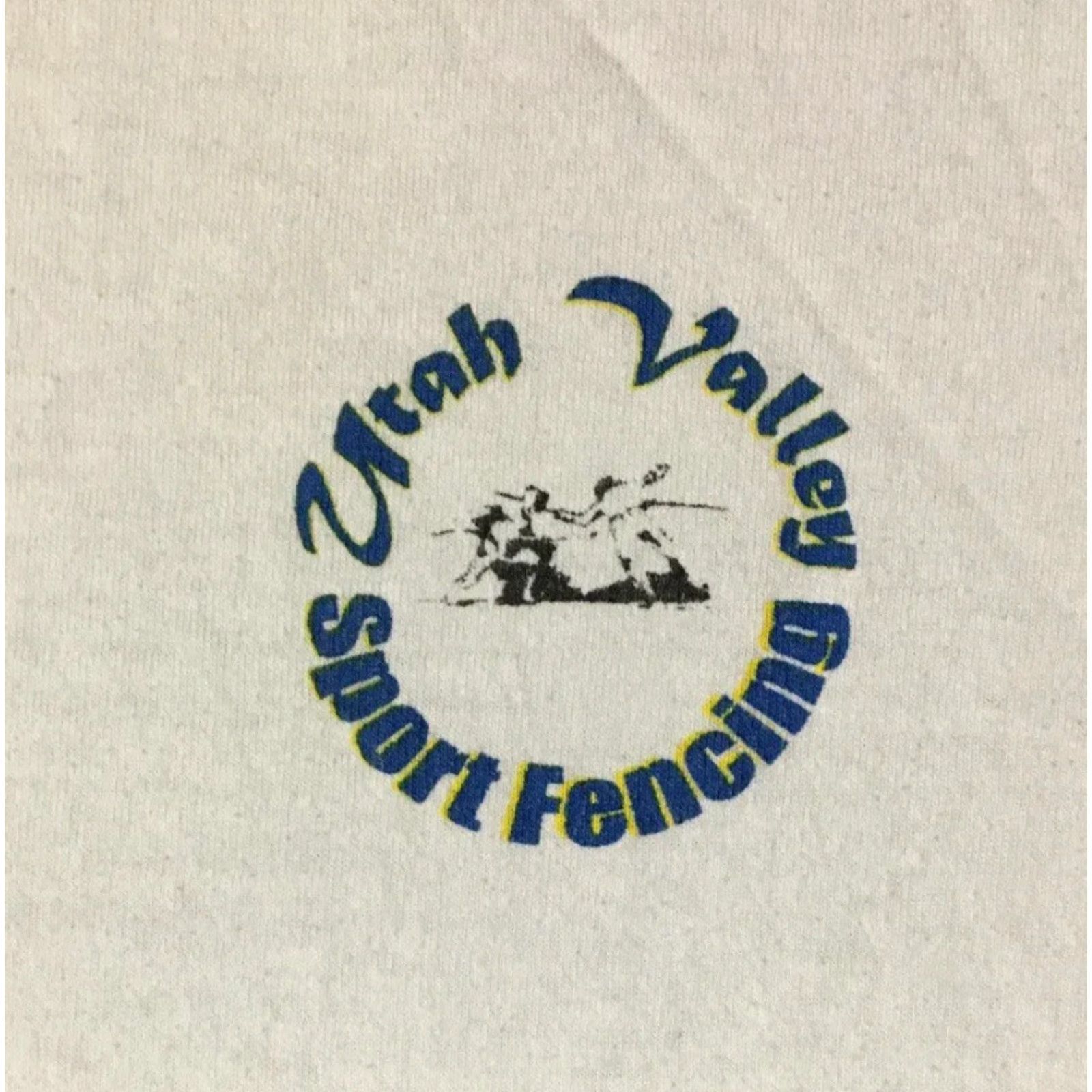 Vintage VINTAGE Utah Valley Fencing Winner Shirt Men S White 90s 80s Grunge School PE Track Funny Size US S / EU 44-46 / 1 - 4 Thumbnail